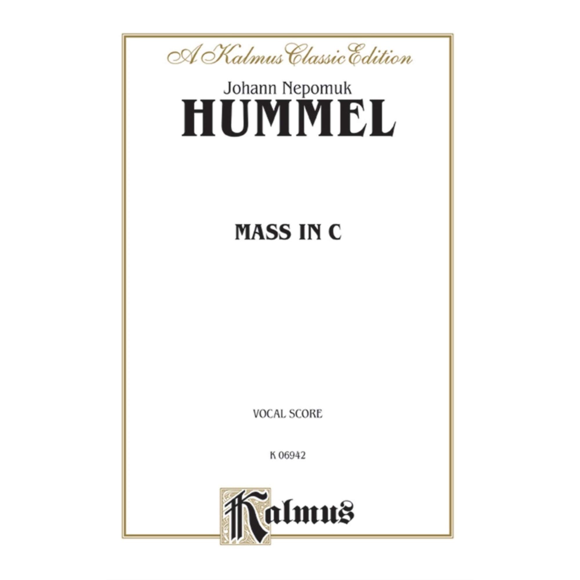 Mass in C: SATB with SATB Soli (Orch.) (Kalmus Edition): 0