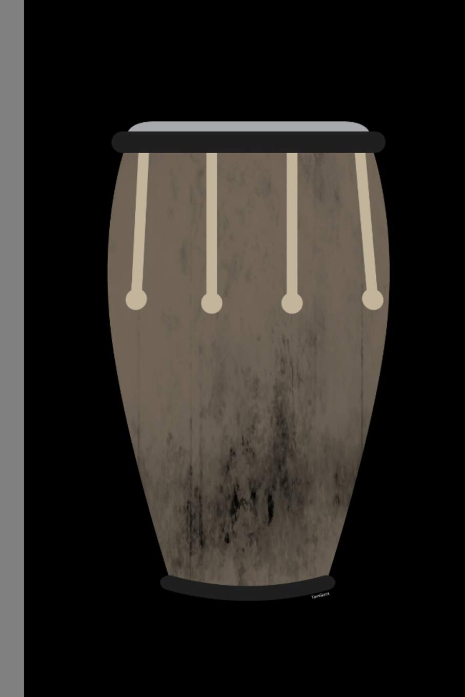 Conga Drum: Tumbadora Instrumental Gift For Musicians (6"x9") Lined Music Notes Paper