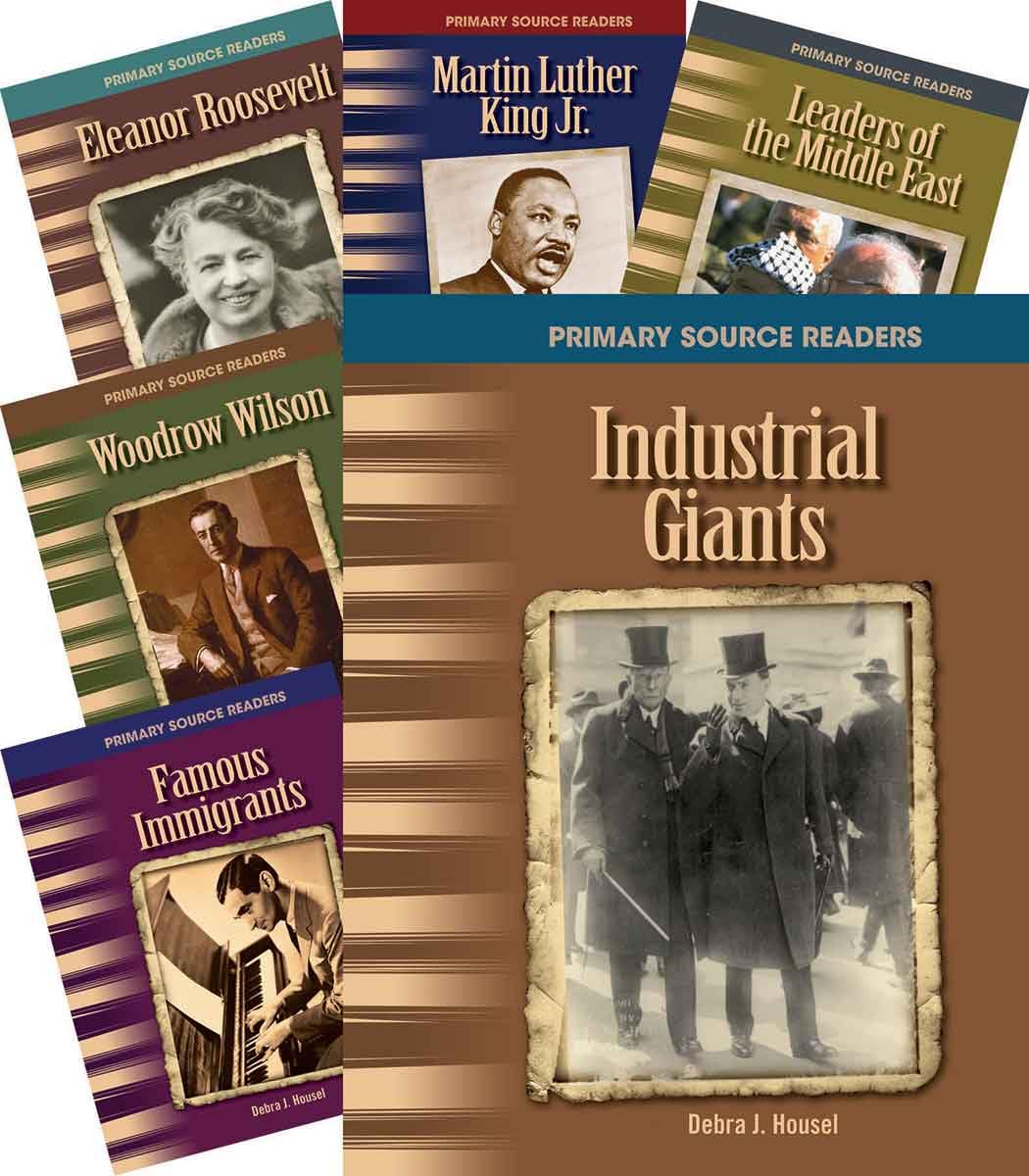 Teacher Created Materials - Primary Source Readers: 20th Century Leader - 8 Book Set - Grades 6-8 - Guided Reading Level Q - S
