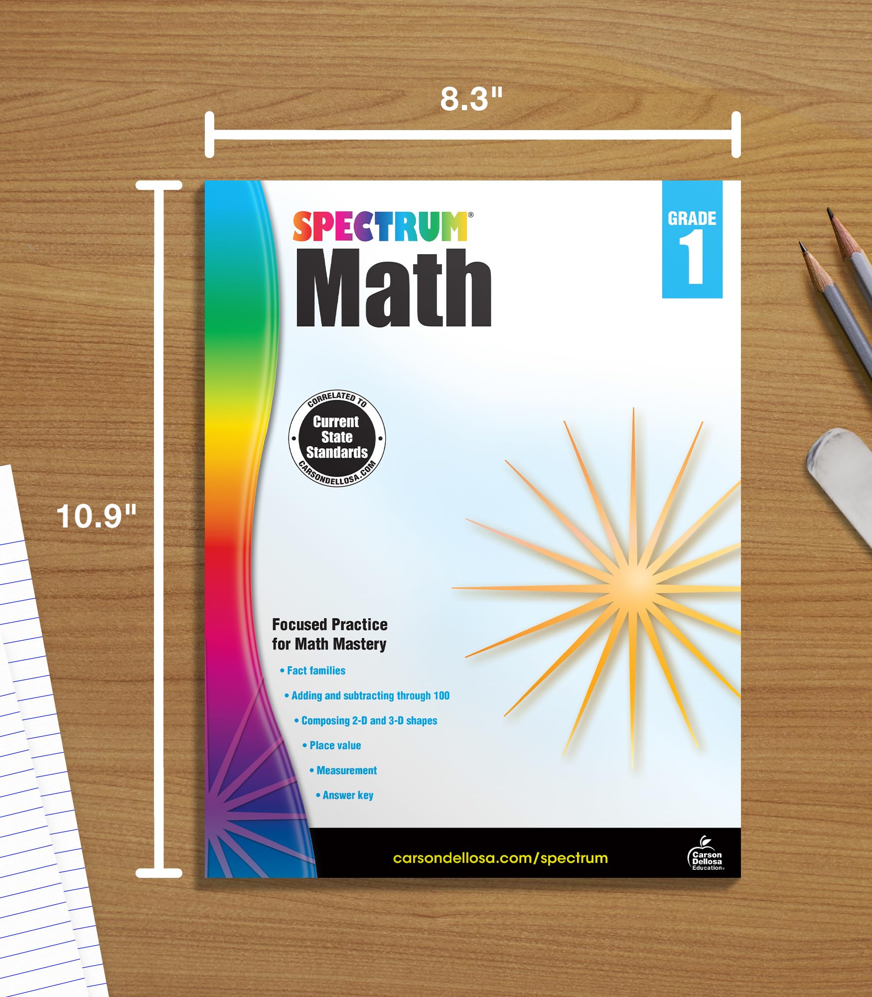 Spectrum Paperback Math Book, Grade 1, Ages 6-7