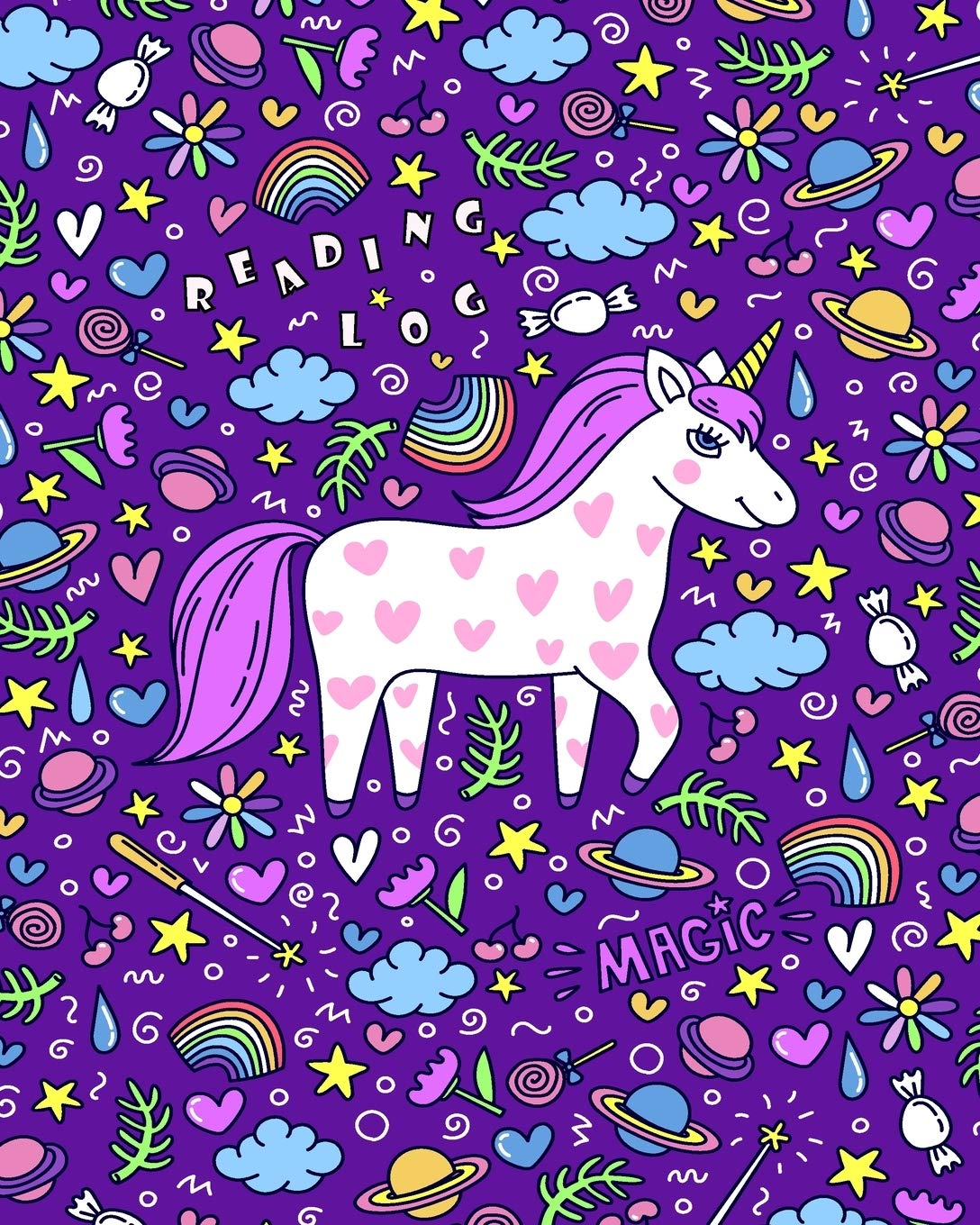 Reading Log: Perfect Gifts For Kids / Reading Notebook For Book Lovers / Reading Log Spacious Record Pages, Softback, Large Size, Magic Unicorn Cover (I Love Unicorn Series): 1