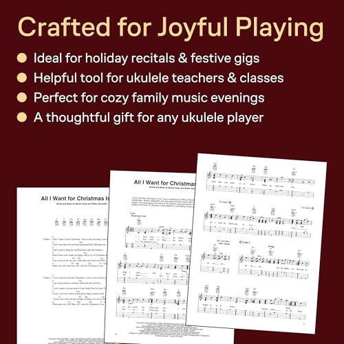 Christmas Songs for Solo Fingerstyle Ukulele: 25 Solo Arrangements with Notation and Tab Arranged by Fred Sokolow