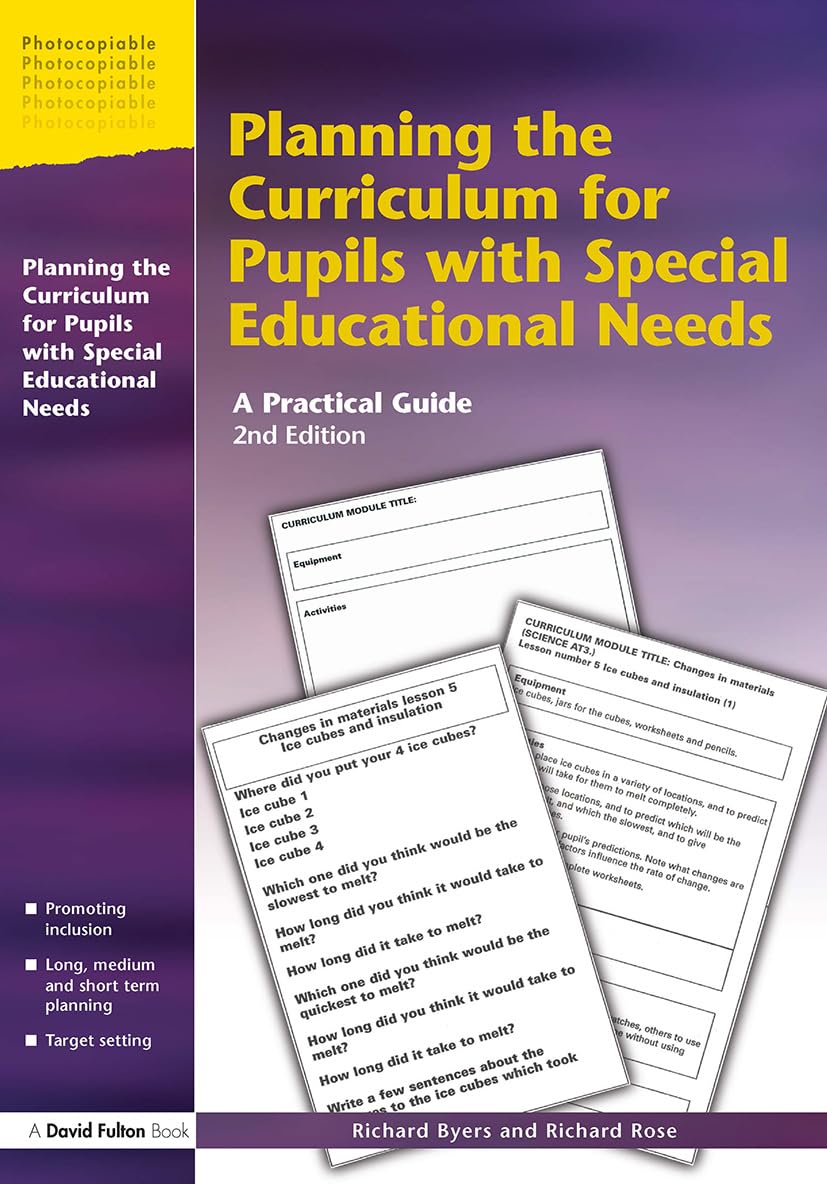Planning the Curriculum for Pupils with Special Educational Needs: A Practical Guide