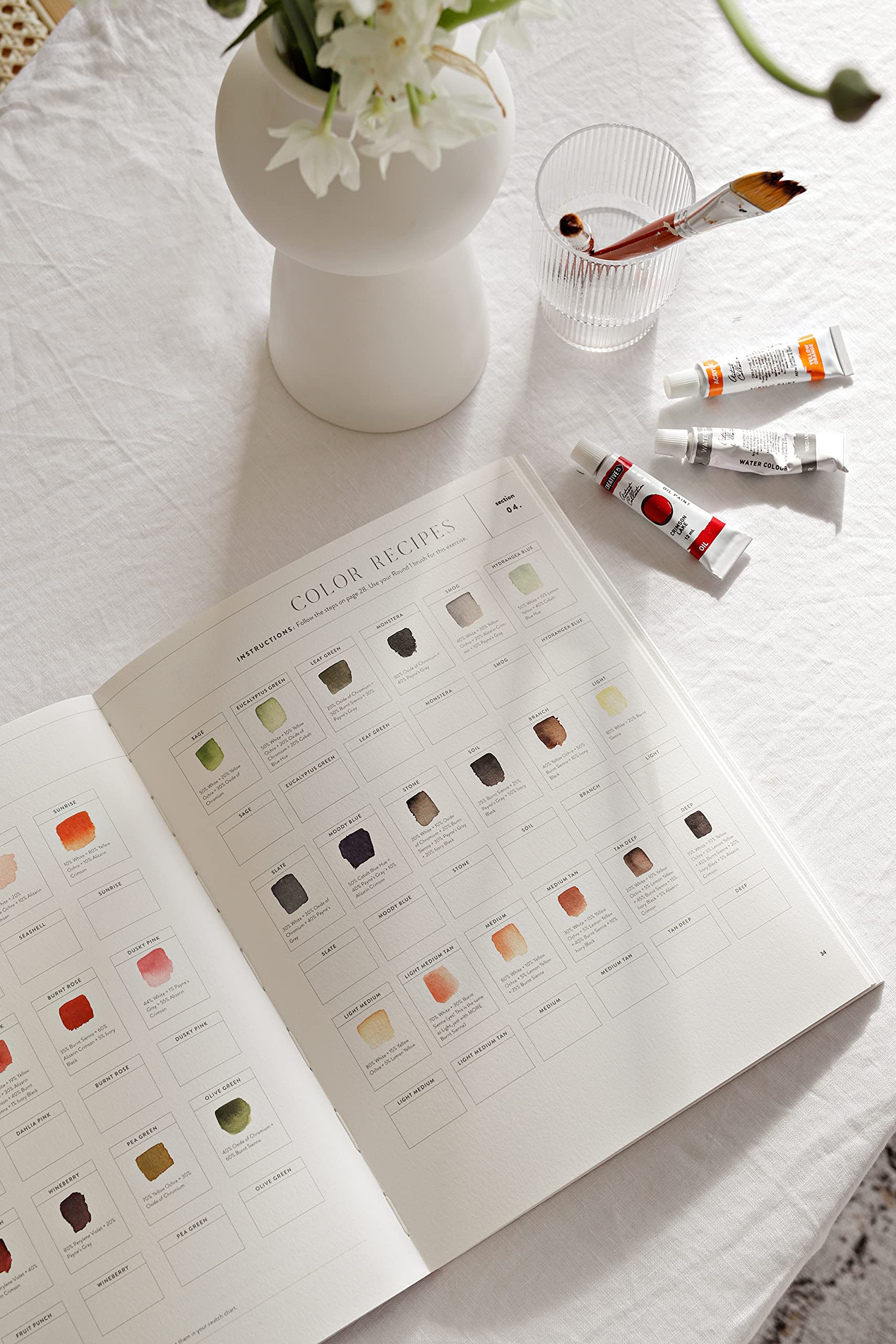 Watercolor Workbook – 25 Beginner Botanical Projects on Premium Watercolor Paper: 1