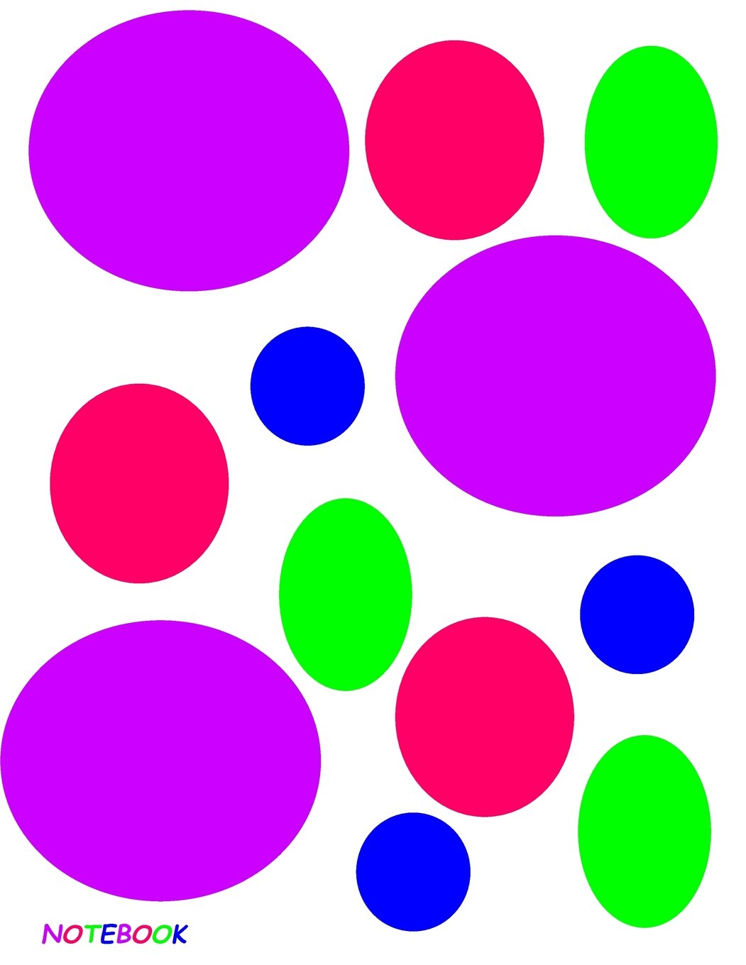 Neon Circles Tablet Journal