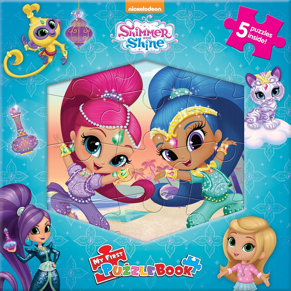 Nickelodeon Shimmer and Shine My First Puzzle Book - Jigsaw Puzzles for kids, 10-page board book, 5 puzzles to enjoy