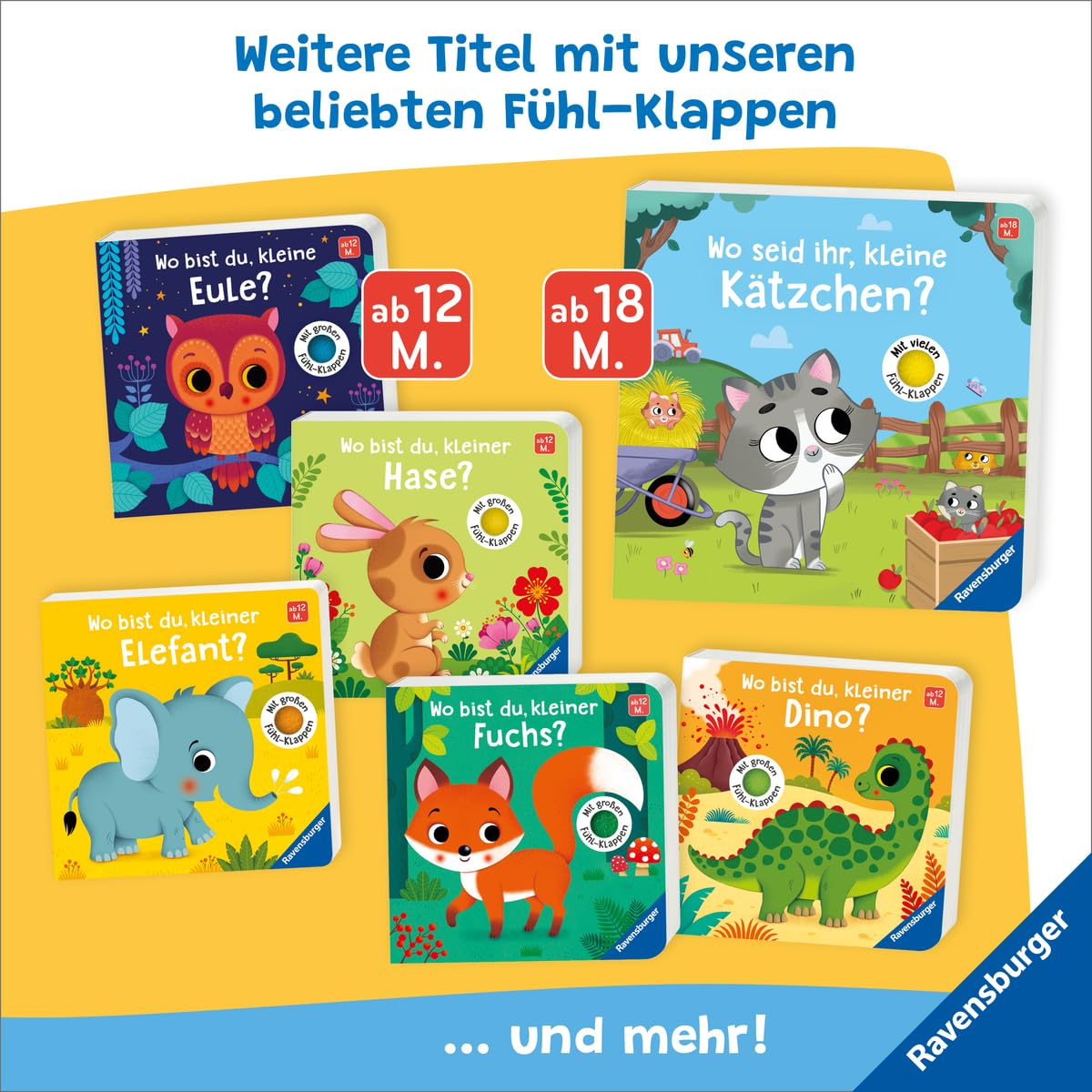 Wo bist du, kleiner Elefant? Mit großen Fühl-Klappen - Spielbuch mit Stoff-Klappen, Kinderbuch ab 12 Monaten: Mit großen Fühl-Klappen