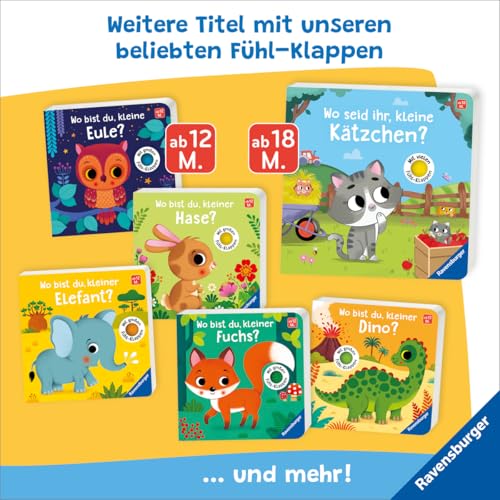 Wo bist du, kleiner Elefant? Mit großen Fühl-Klappen - Spielbuch mit Stoff-Klappen, Kinderbuch ab 12 Monaten: Mit großen Fühl-Klappen