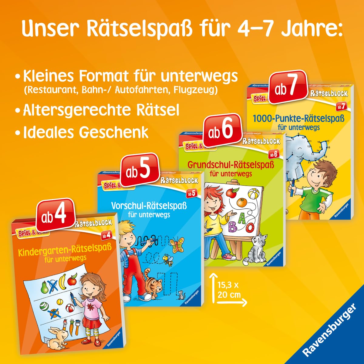 Kindergarten-Rätselspaß für unterwegs