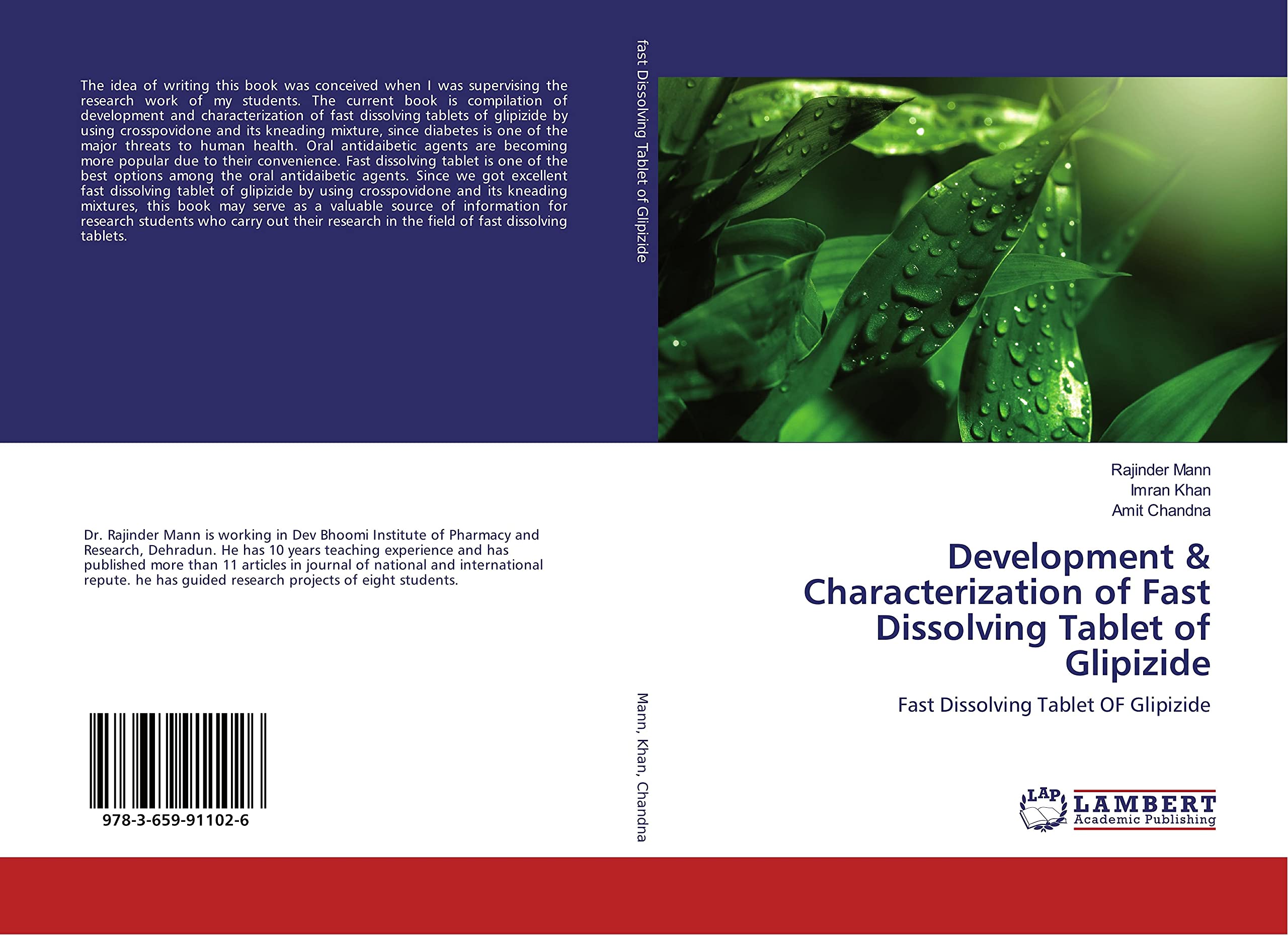 Development & Characterization of Fast Dissolving Tablet of Glipizide: Fast Dissolving Tablet OF Glipizide