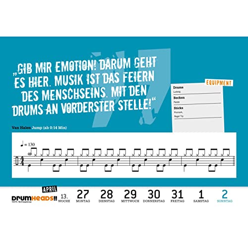 DrumHeads!! Groove-Kalender 2023: Wochenkalender