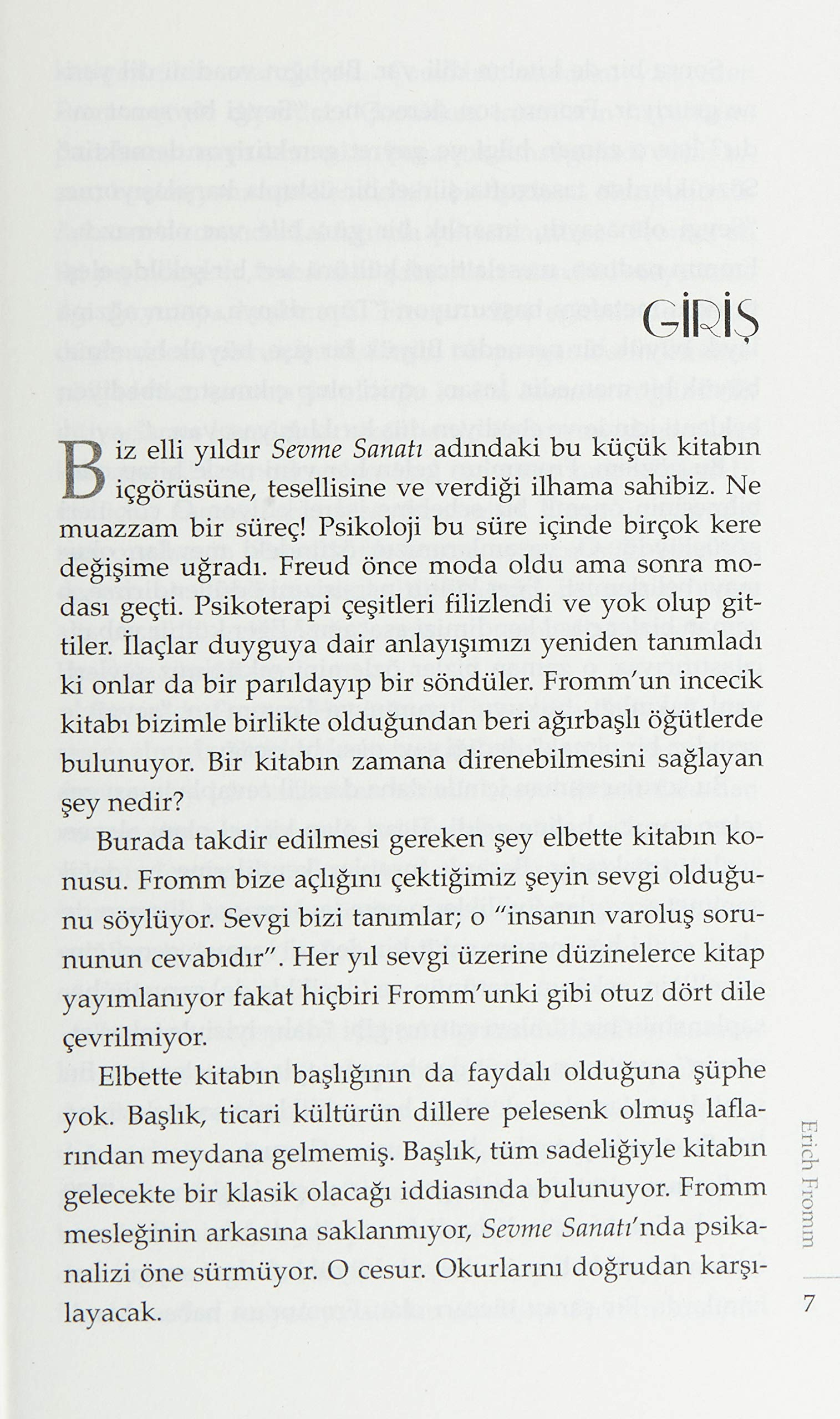 Sevme Sanatı (Klasik Kapak): Bir Eylem Olarak Sevmek