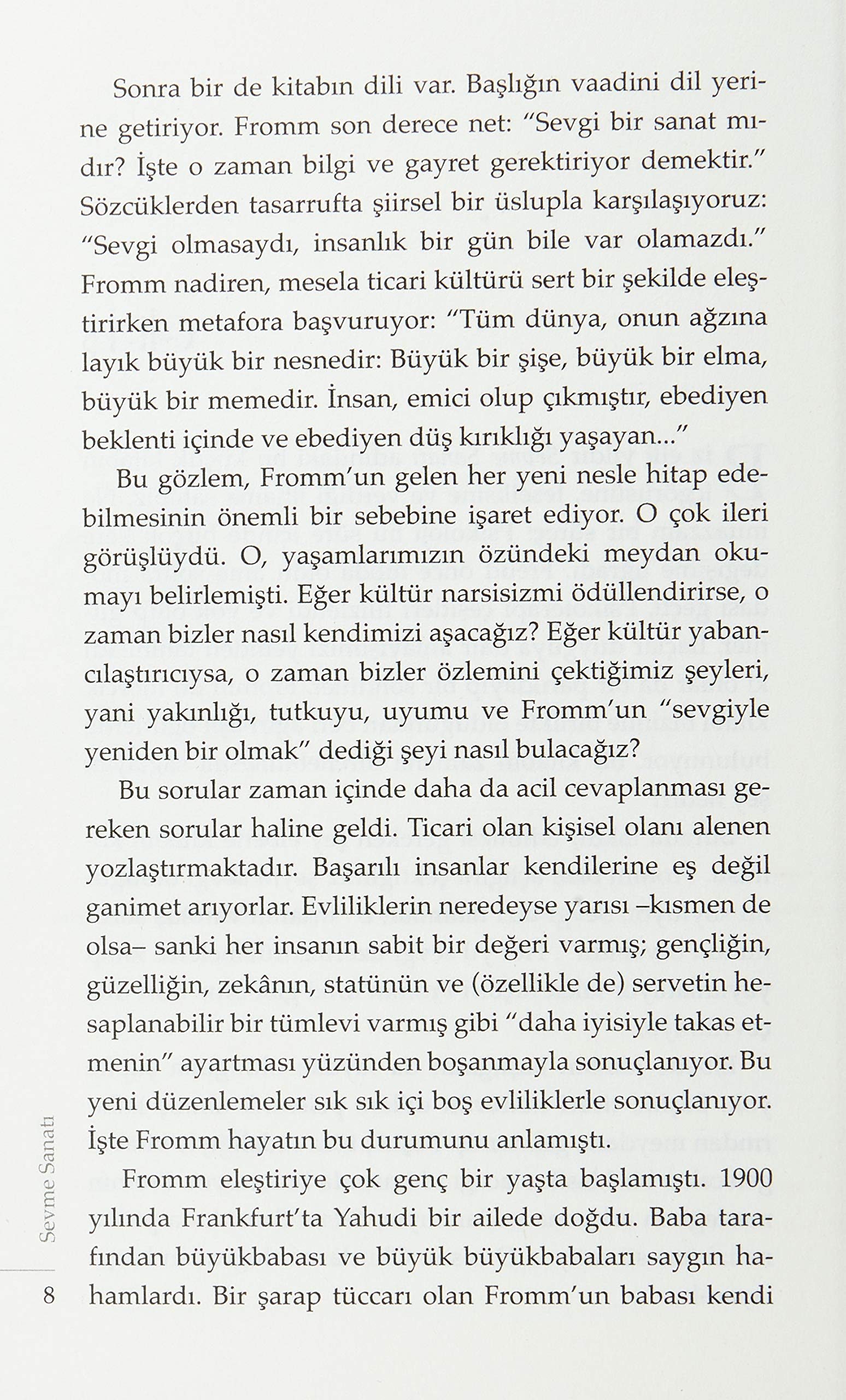 Sevme Sanatı (Klasik Kapak): Bir Eylem Olarak Sevmek