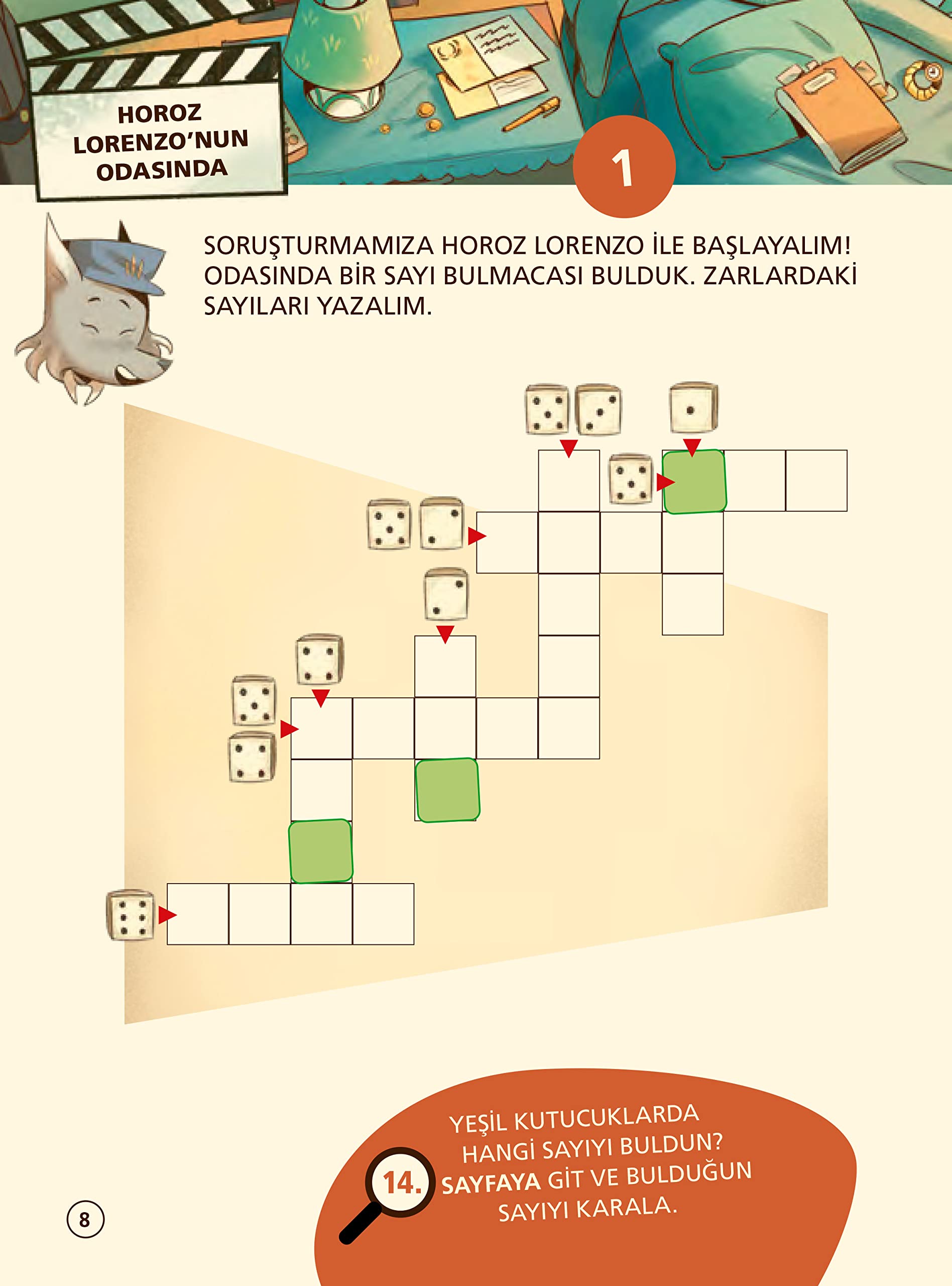 Müfettiş Numeroni 1: Film Setinde Hırsızlık - Sayısal Zekâ Gelişimi için Etkinlikli ve Çıkartmalı Dedektiflik Çizgi Romanı (7-9 Yaş)