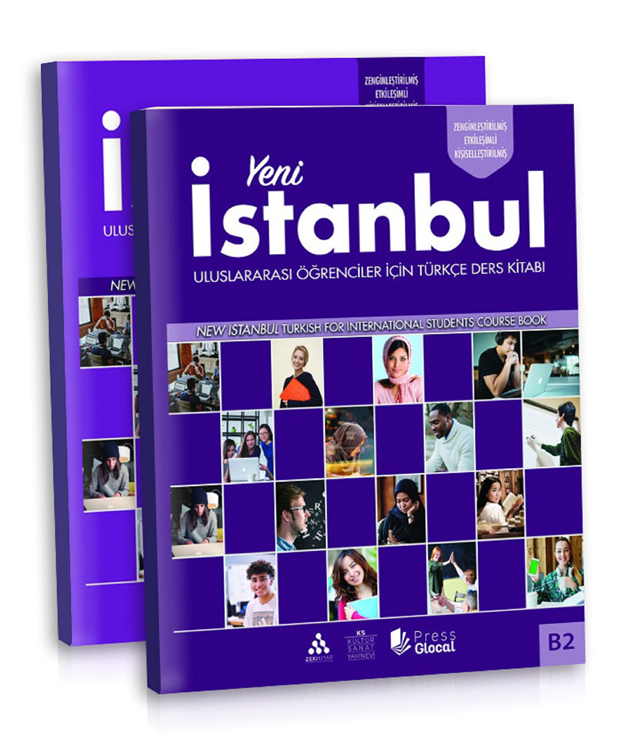 Istanbul B2 Turkce Kitap Seti, Yabancilar icin Turkce Ders Kitabi ve Calisma Kitap Seti - QR Kod Seçenekli, Orta seviye Ders ve Calisma Kitap Seti