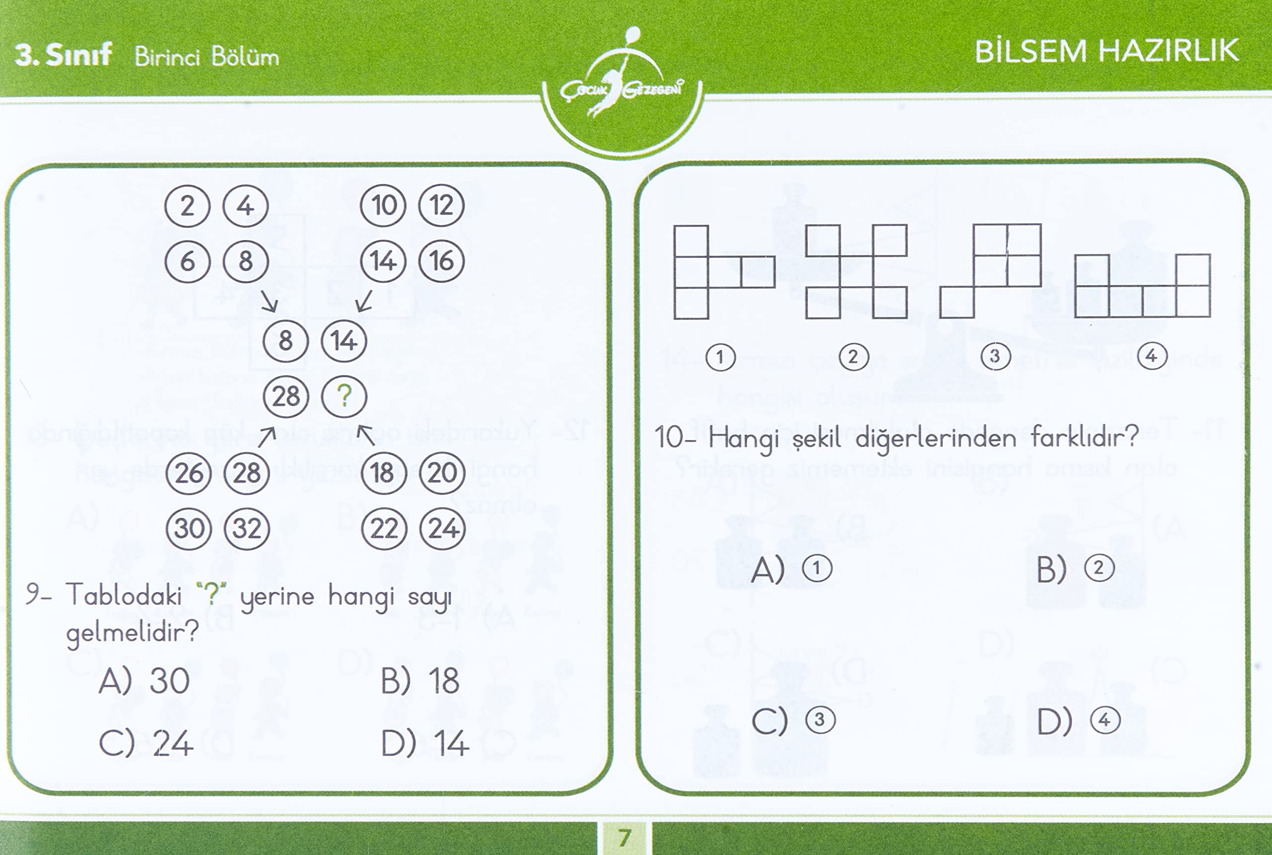 Tablet Modunda BİLSEM HAZIRLIK KİTABI 3. SINIF