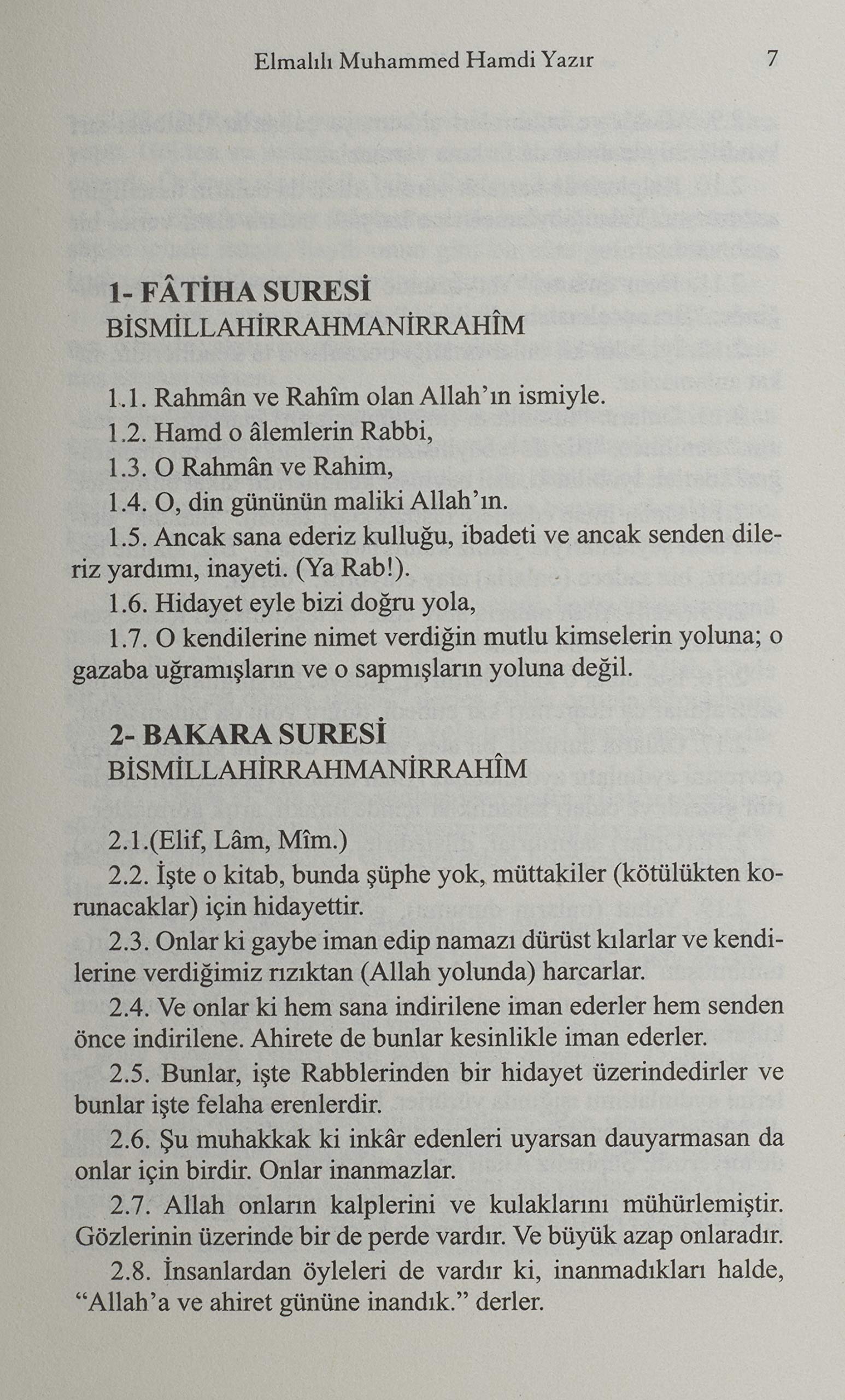 Kuran-ı Kerim Türkçe Meali