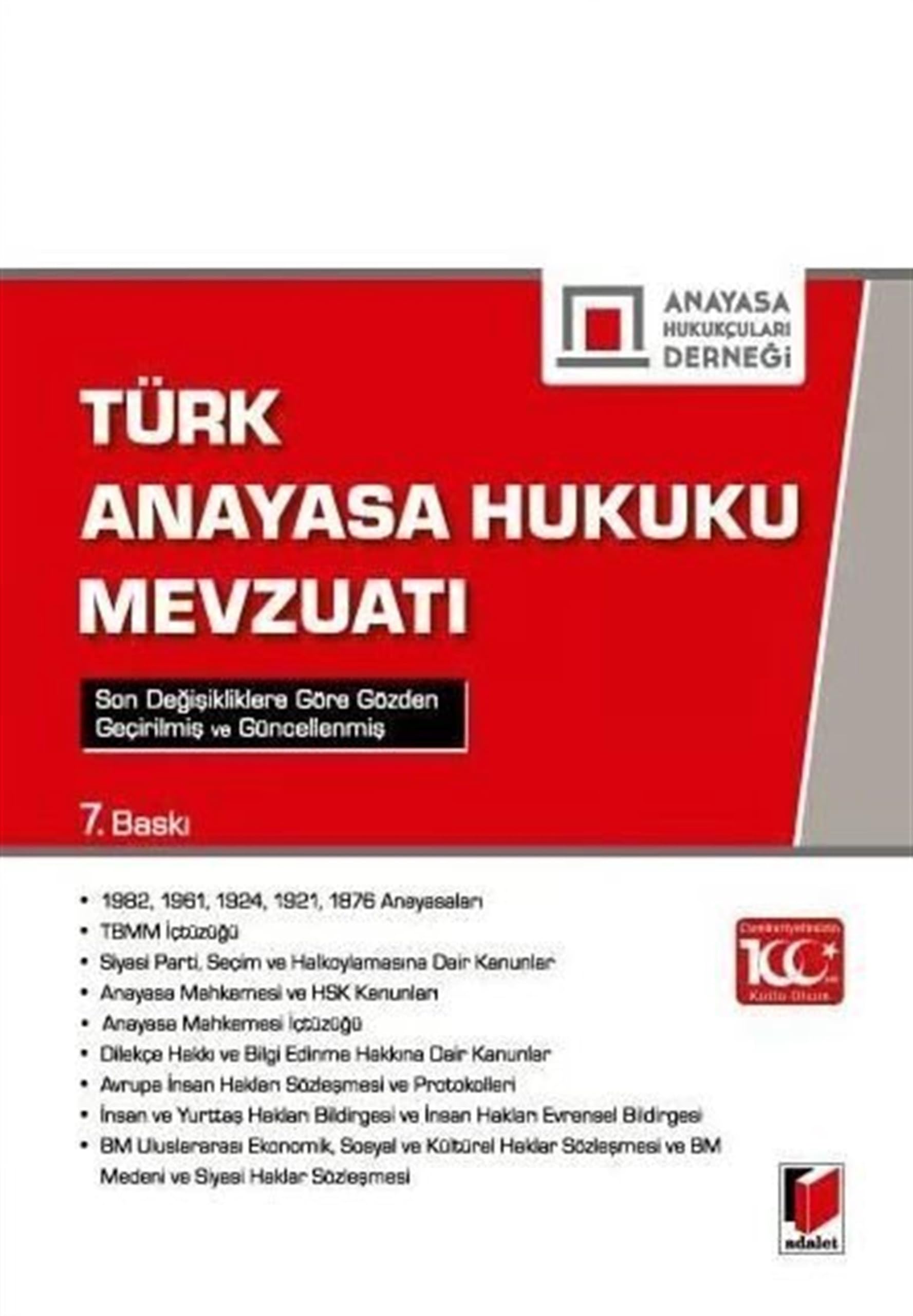 Türk Anayasa Hukuku Mevzuatı (Ciltli)