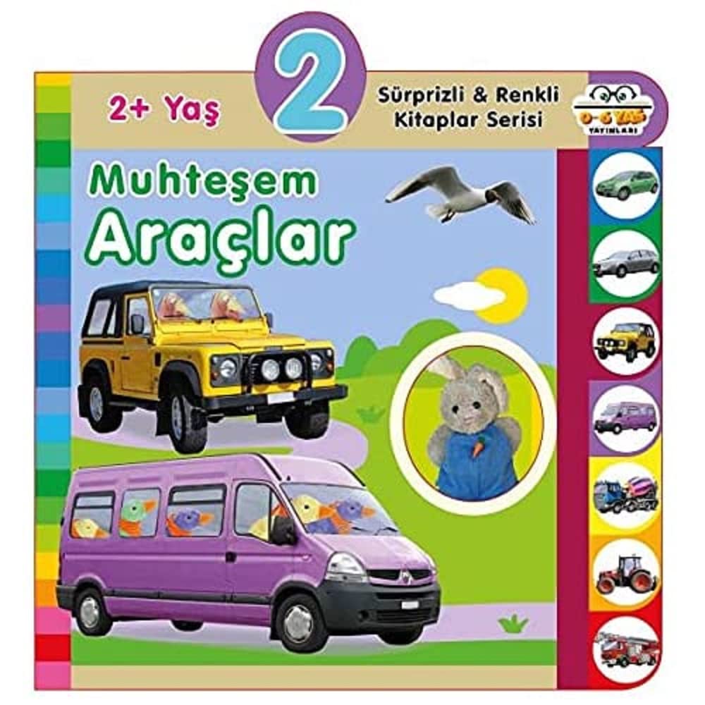 2+ Yaş Muhteşem Araçlar: Sürprizli ve Renkli Kitaplar Serisi