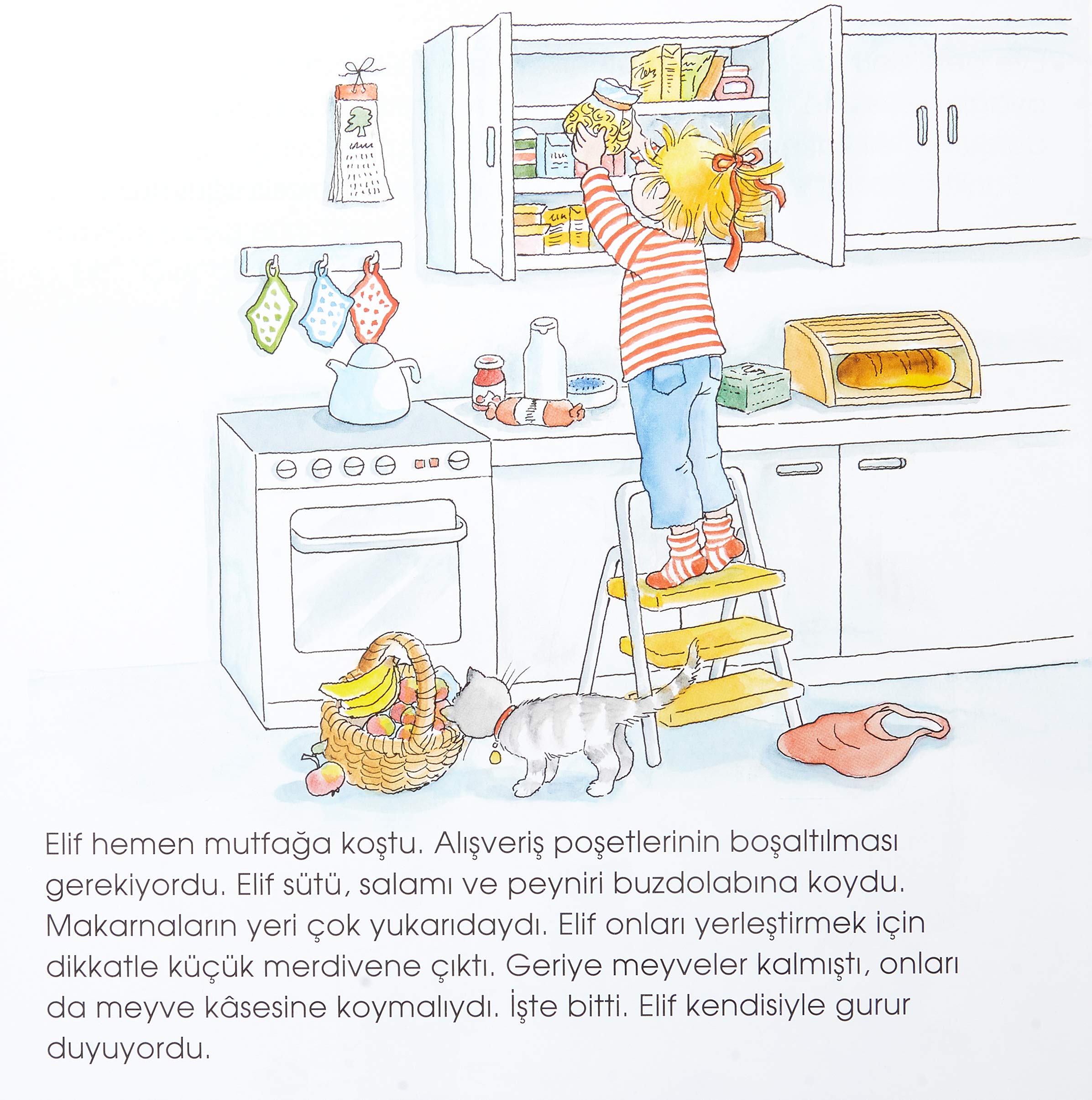İlk Okuma Kitabım - Elif Annesine Yardım Ediyor