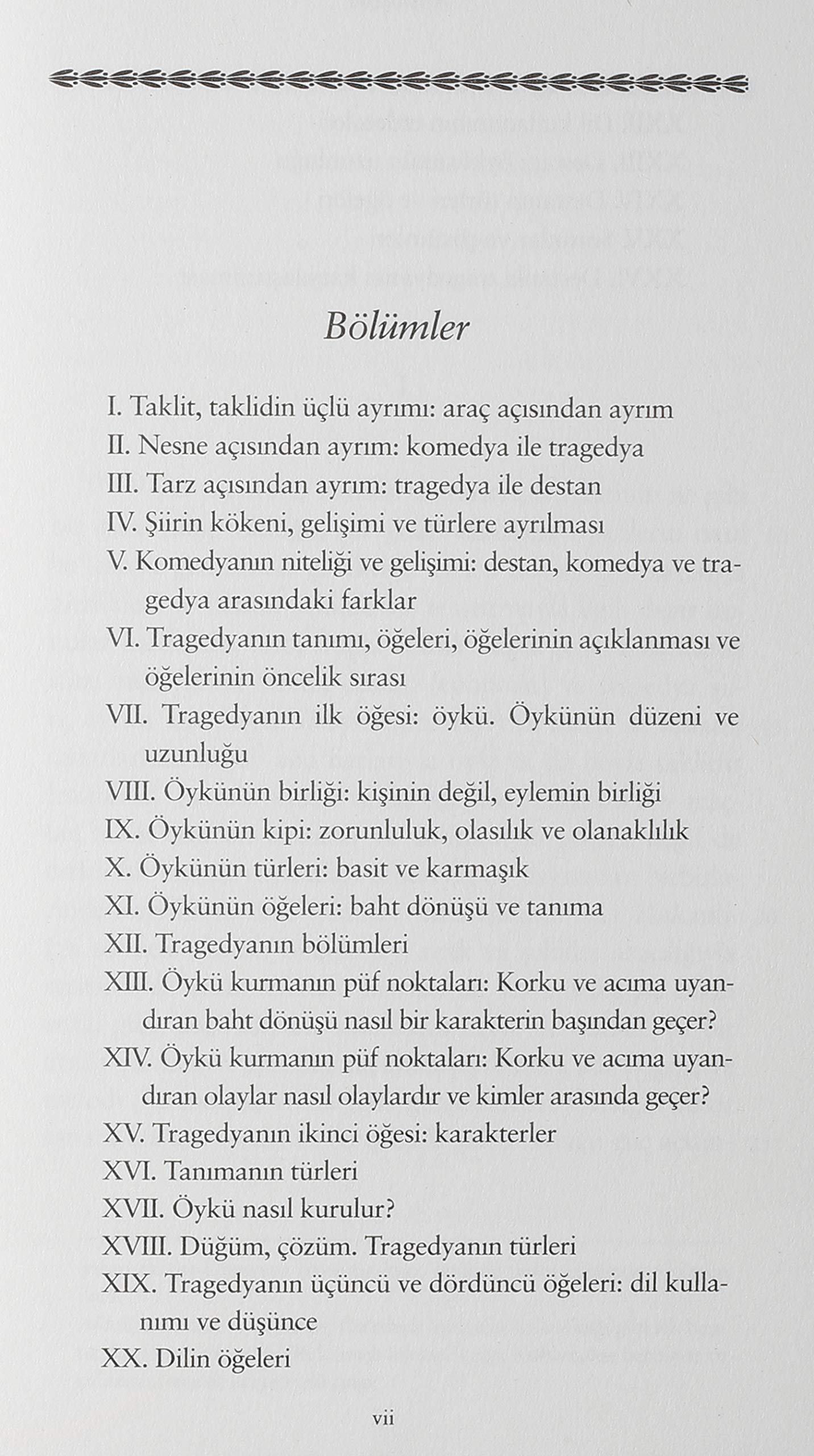 Poetika: –Şiir Sanatı Üstüne–