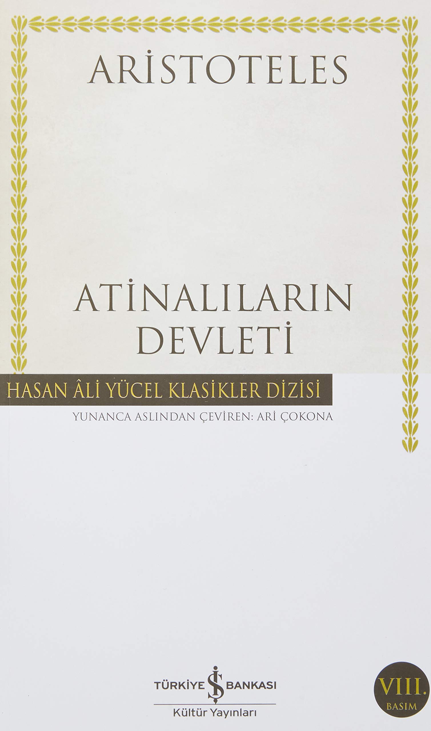 ATİNALILARIN DEVLETİ CİLTSİZ