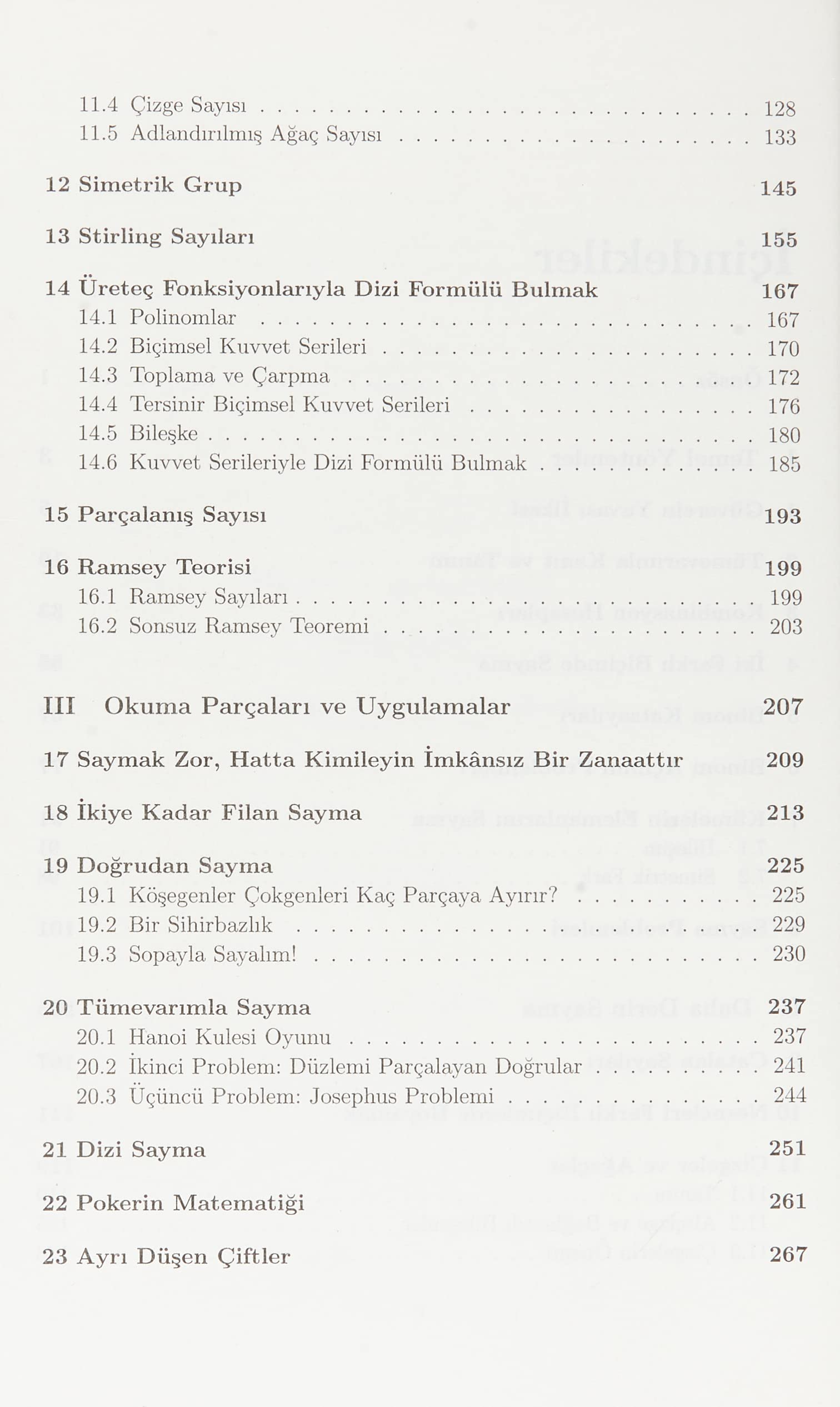 Sayma Kombinasyon Hesapları: Matematiğe Giriş - 3