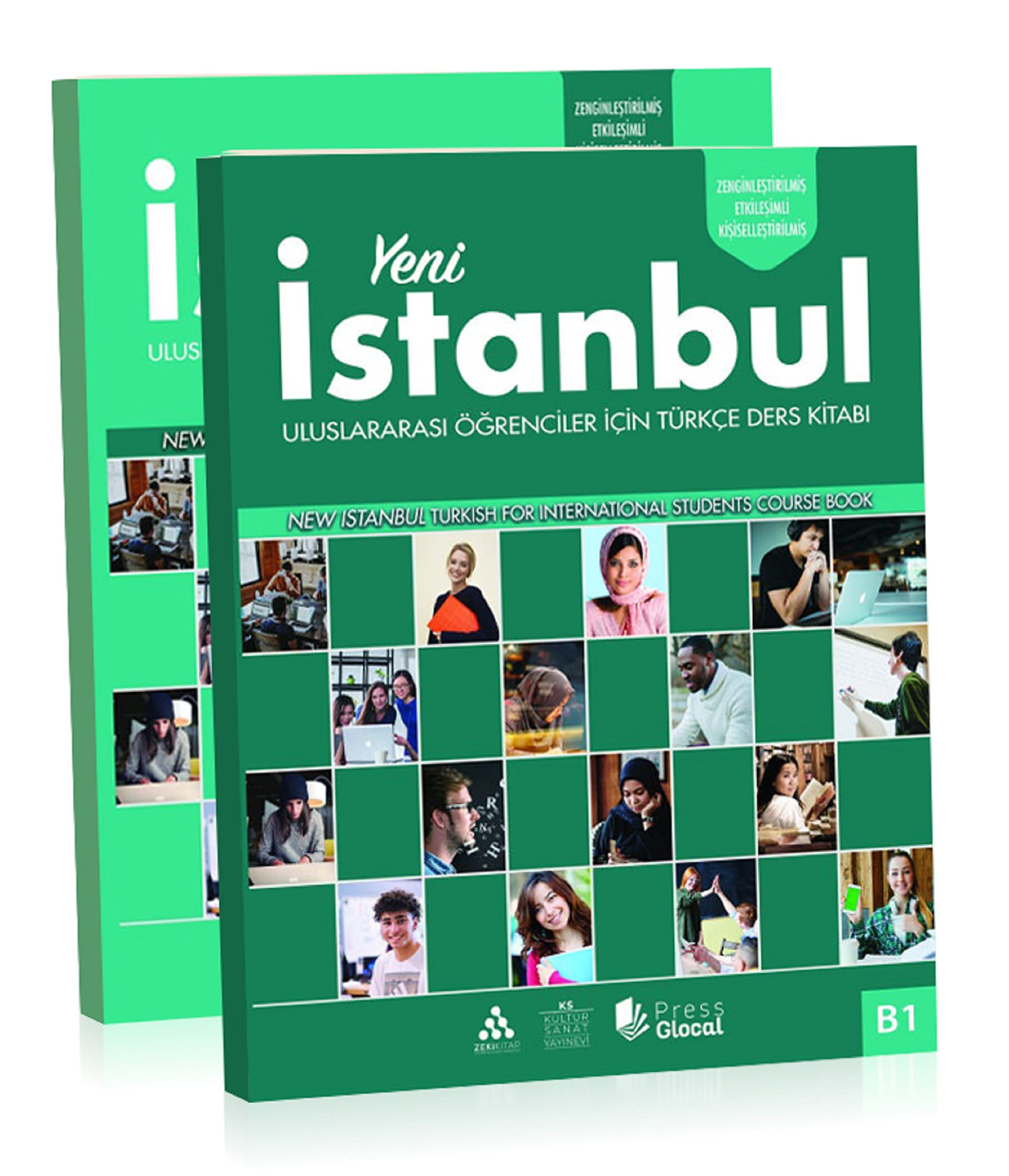 Istanbul B1 Turkce Seti Yeni, Yabancilar icin Turkce Ders Kitabi ve Calisma Kitap Seti - QR Kod Secenekli - Orta Seviye Alistirma Kitap Seti