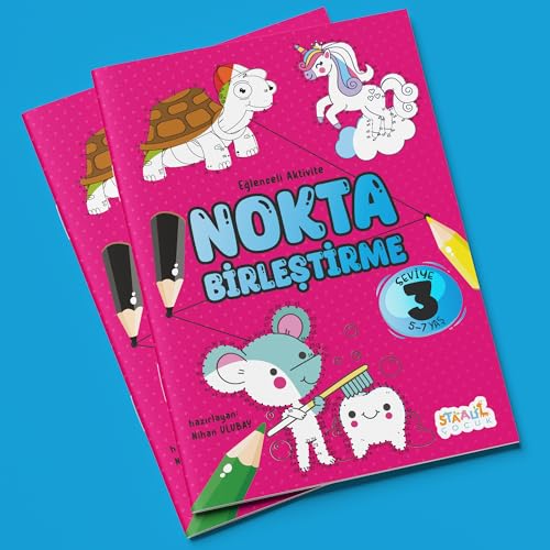 Eğlenceli Aktivite Nokta Birleştirme ‐ Boyama ve Aktivite Kitabı ‐ Seviye 3