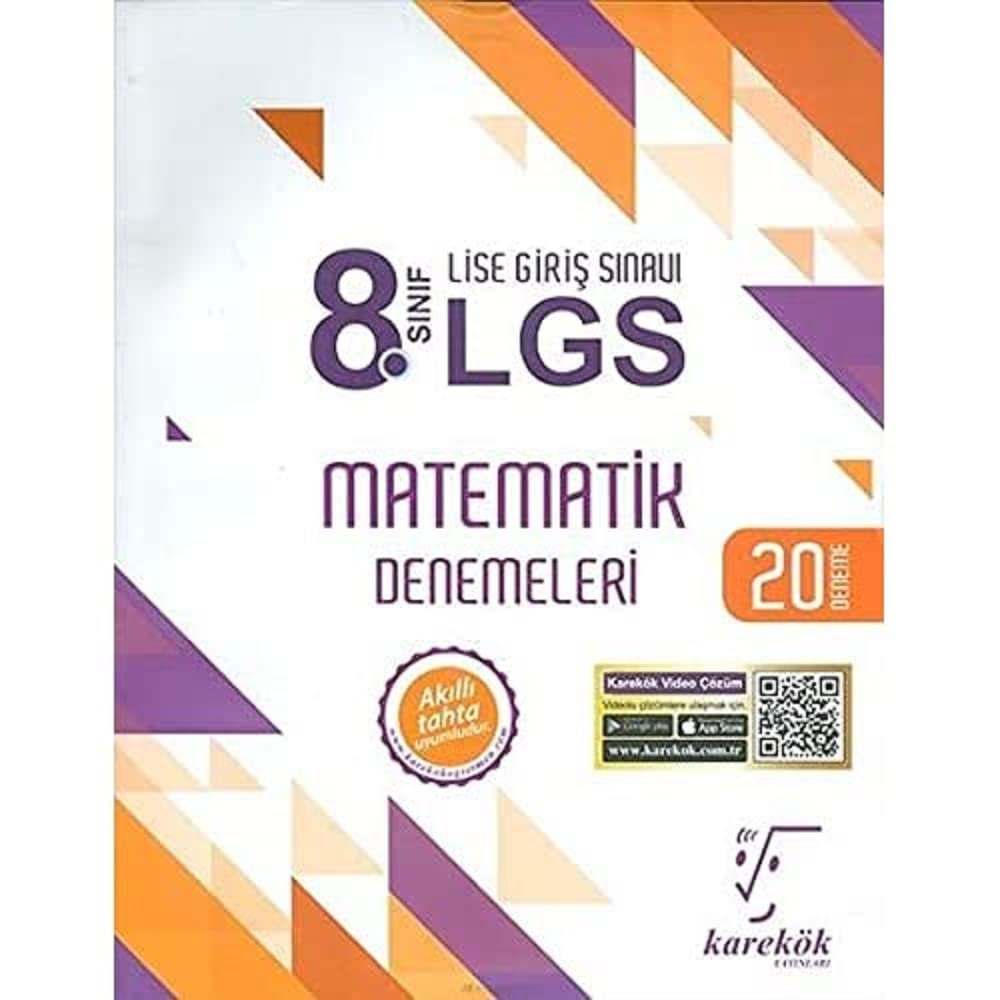 Karekök 8.Sınıf LGS Matematik 20li Deneme Sınavı: 20 Deneme