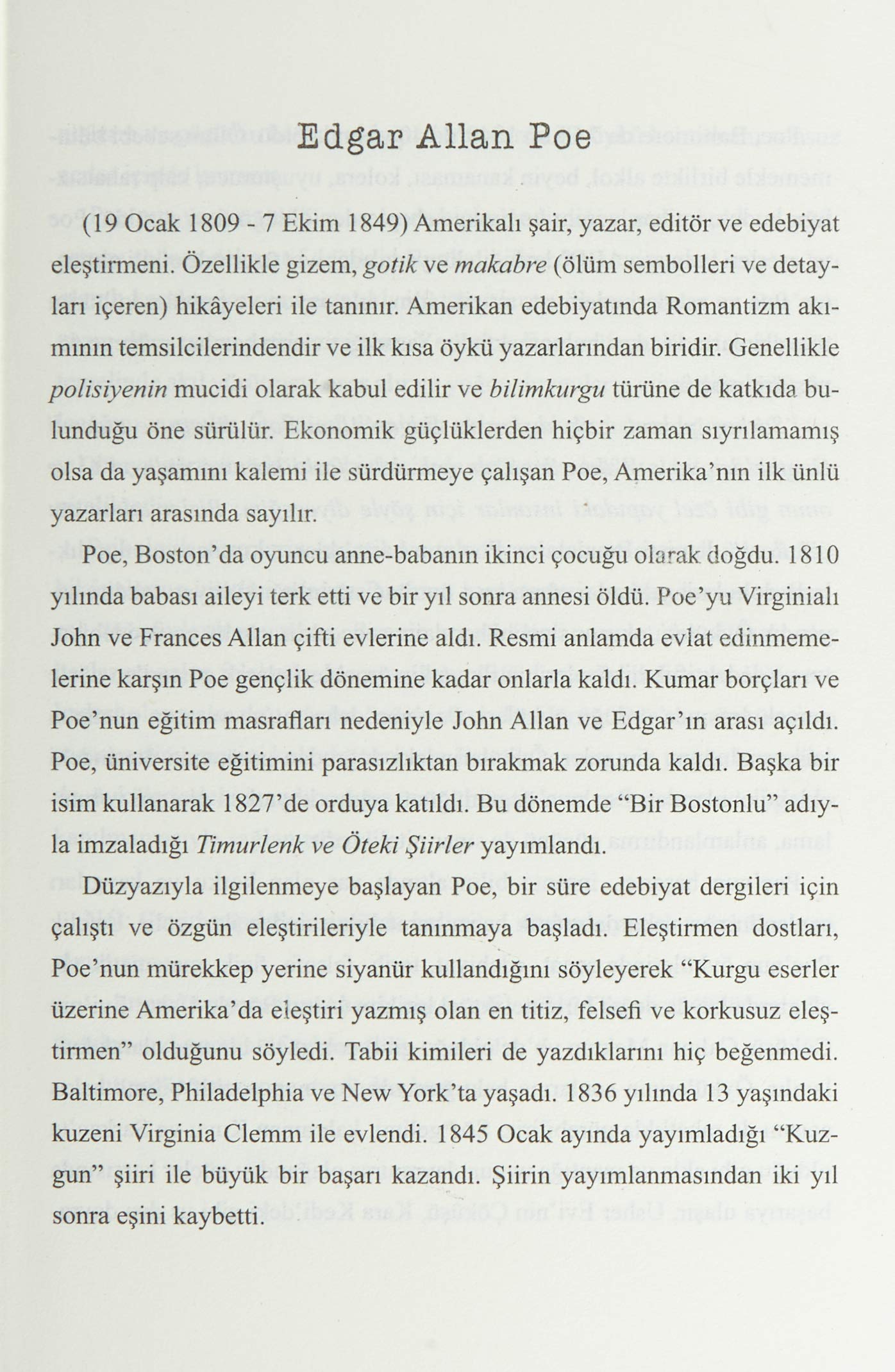 Edgar Allan Poe Bütün Hikayeleri Tek Cilt