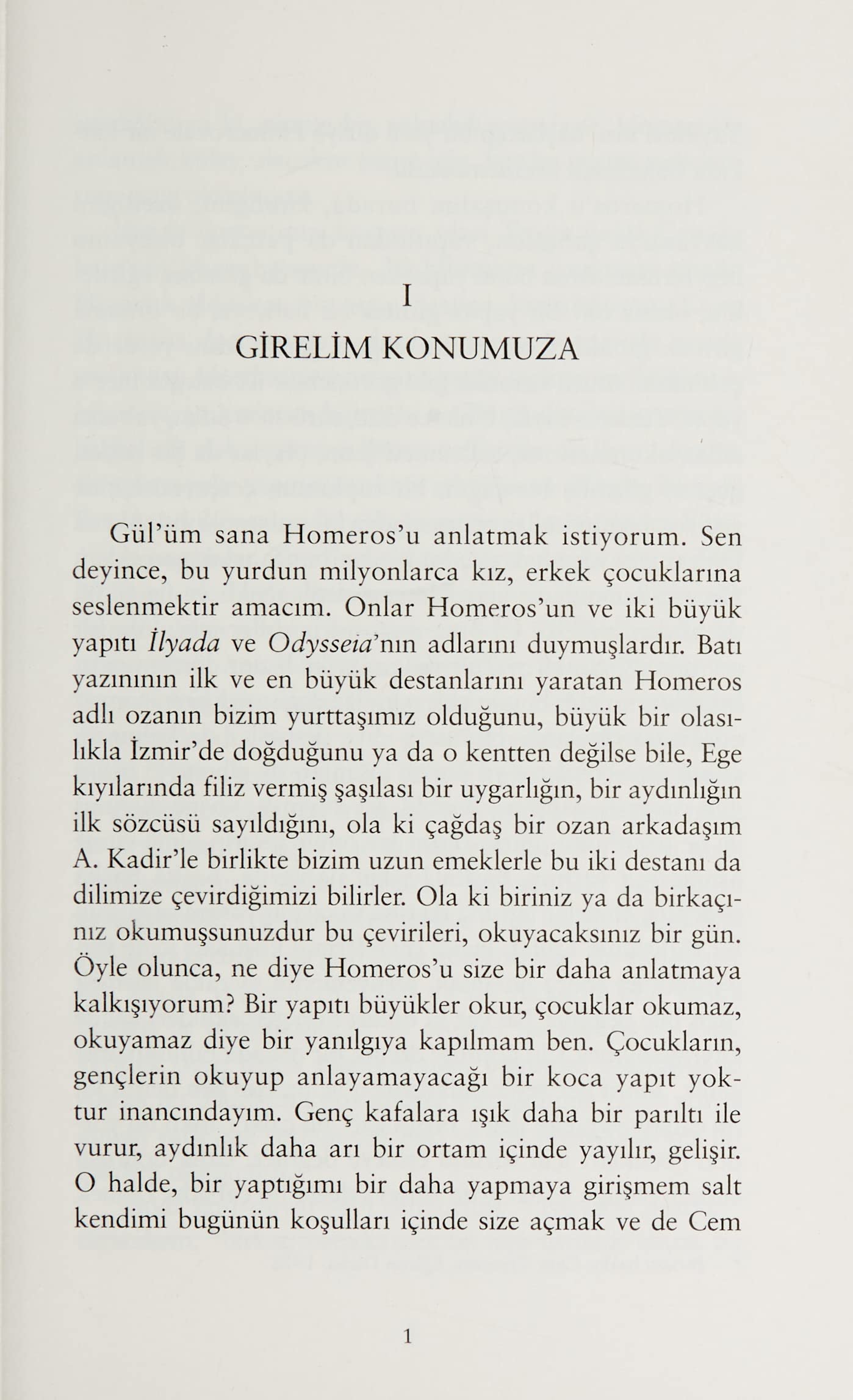 Homeros: Gül ile Söyleşi