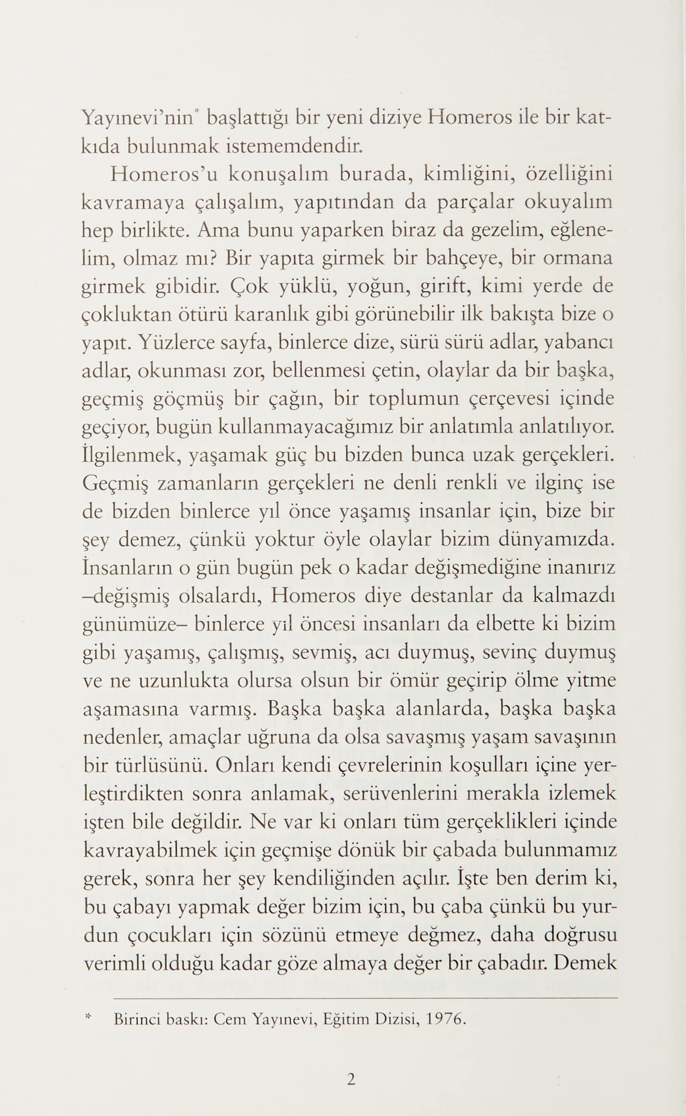 Homeros: Gül ile Söyleşi