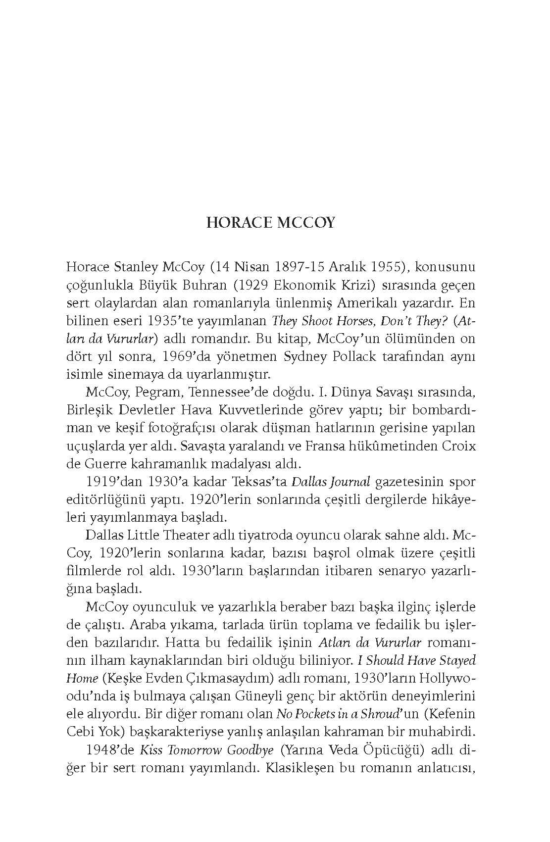 Atları Da Vururlar / Horace McCoy - Çev. Tamer Gülbek