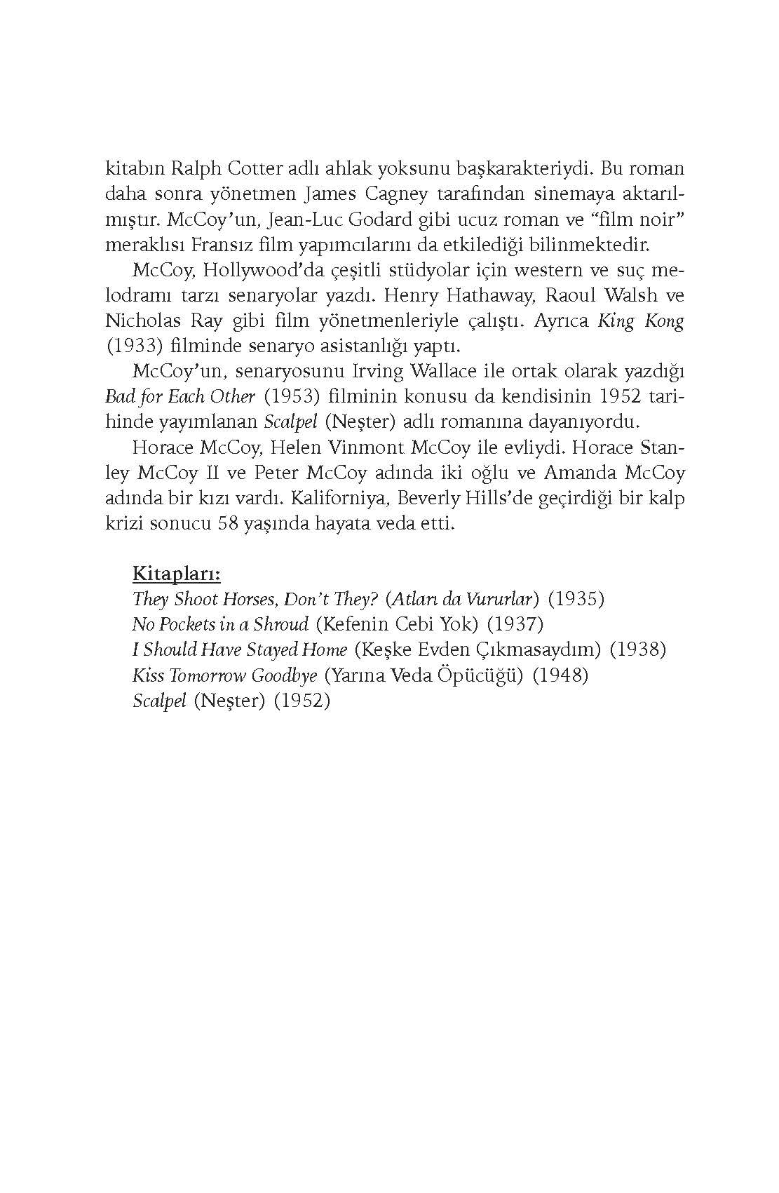 Atları Da Vururlar / Horace McCoy - Çev. Tamer Gülbek