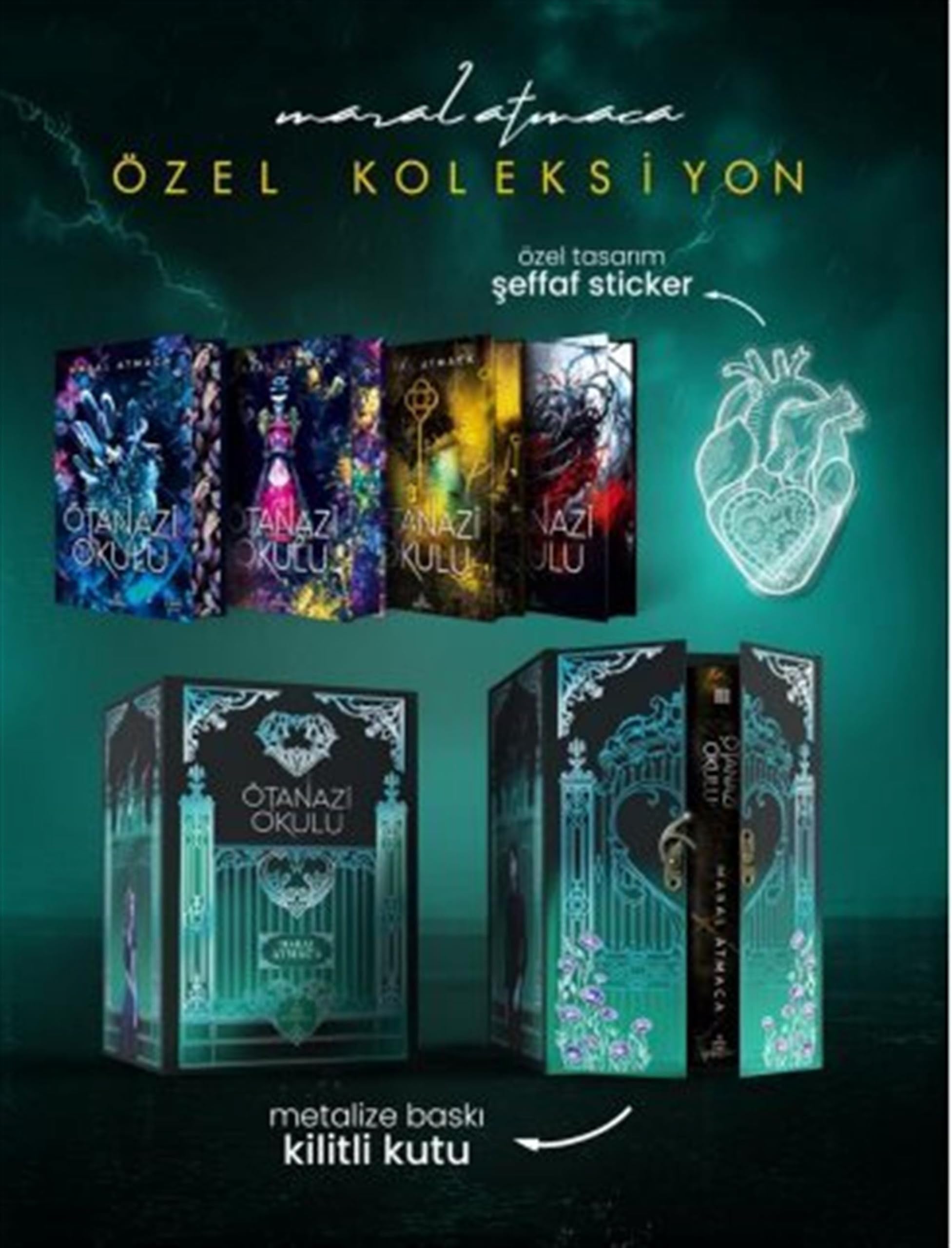 Ötanazi Okulu Serisi - Yan Boyamalı Kilitli Özel Koleksiyon Seti - 4 Kitap Takım - Kutulu