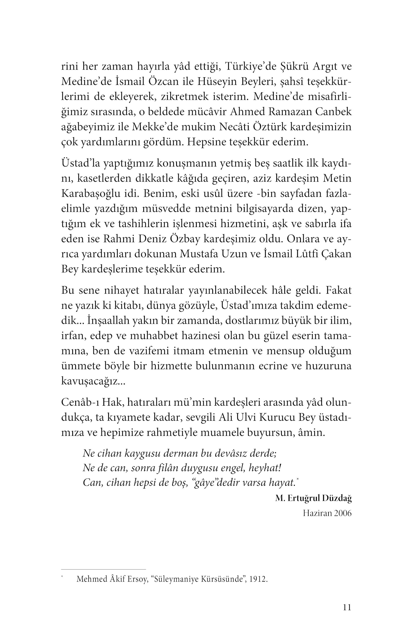 Ali Ulvi Kurucu’nun Hatıraları
