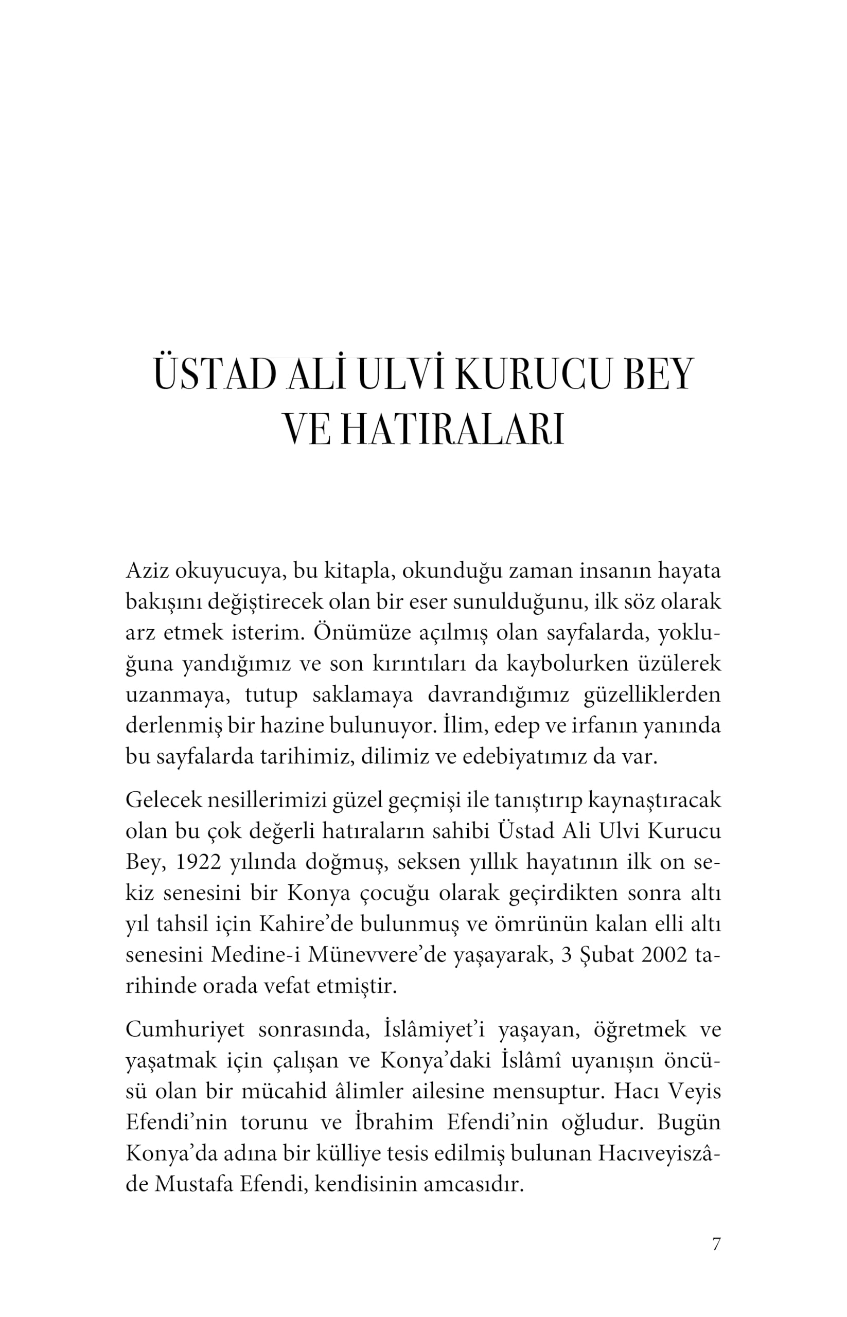 Ali Ulvi Kurucu’nun Hatıraları