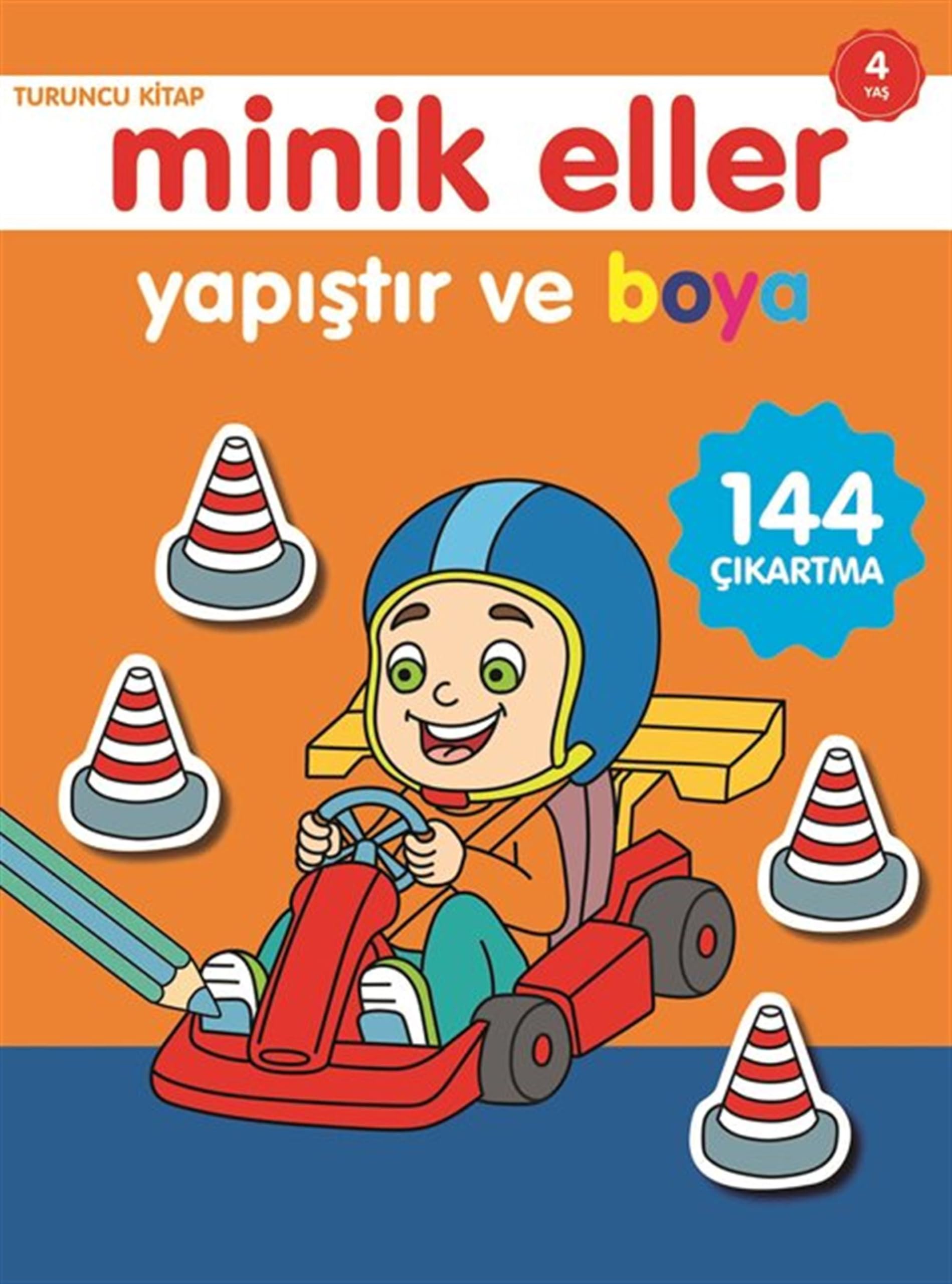 Minik Eller Yapıştır Ve Boya - Turuncu Kitap