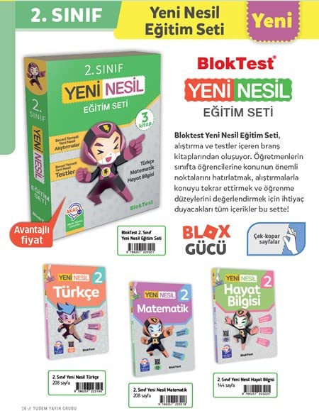 2. Sınıf Yeni Nesil Eğitim Seti Blok Test