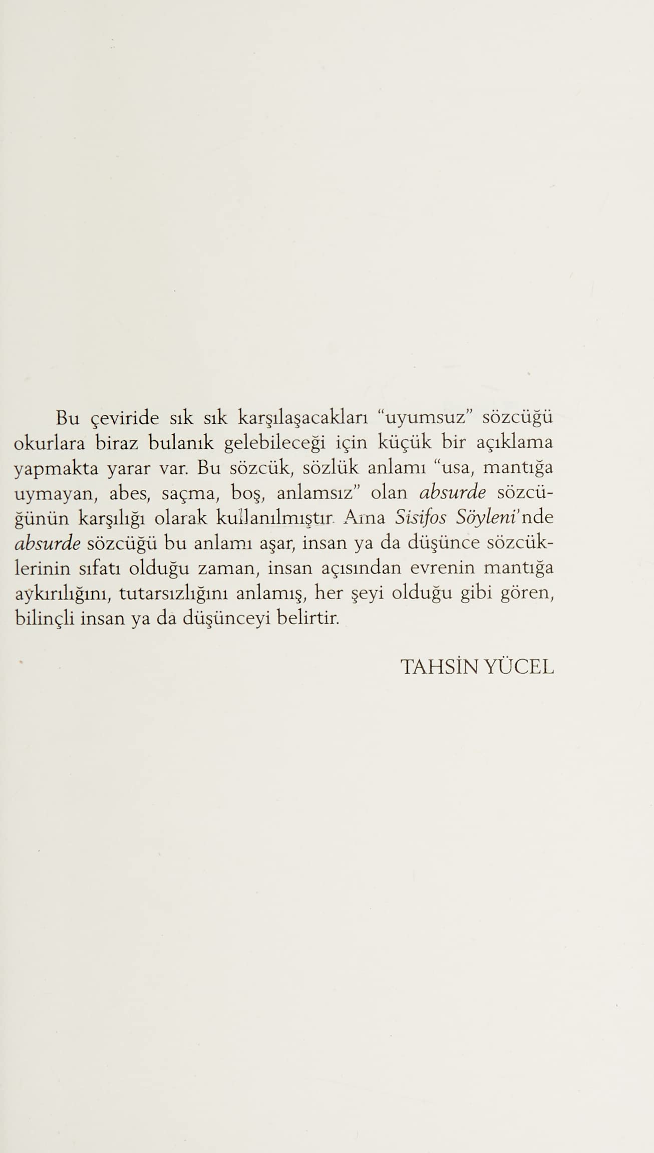 Sisifos Söyleni: 1957 Nobel Edebiyat Ödülü