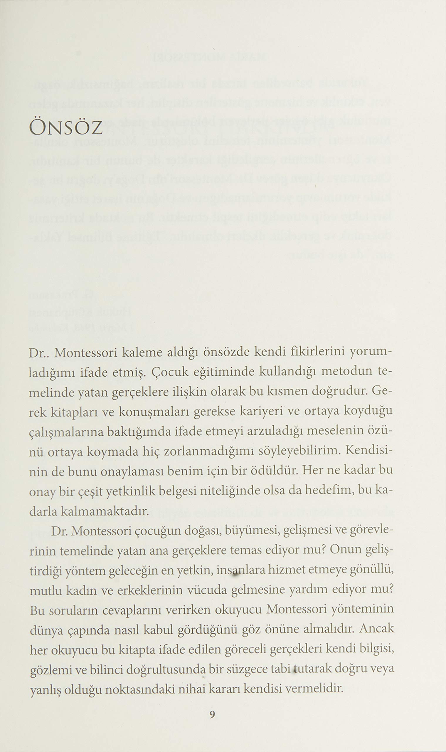 Çocuğunuz Hakkında Bilmeniz Gerekenler: Maria Montessori Kitaplığı 3