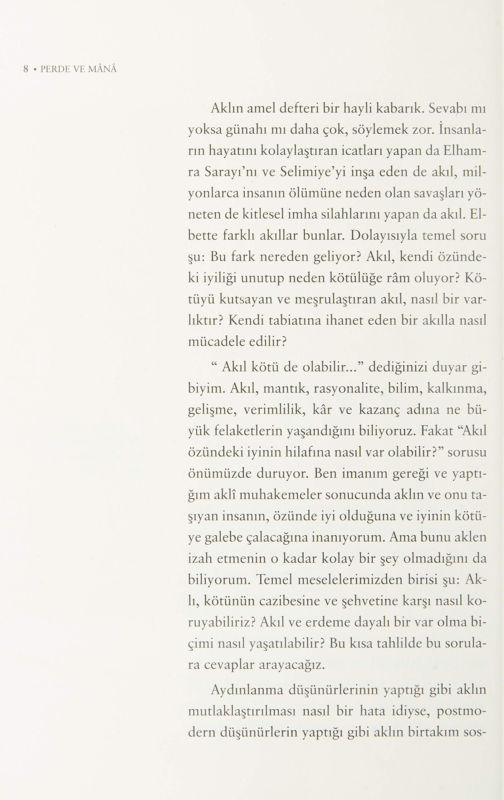 Perde ve Mana: Akıl Üzerine Bir Tahlil