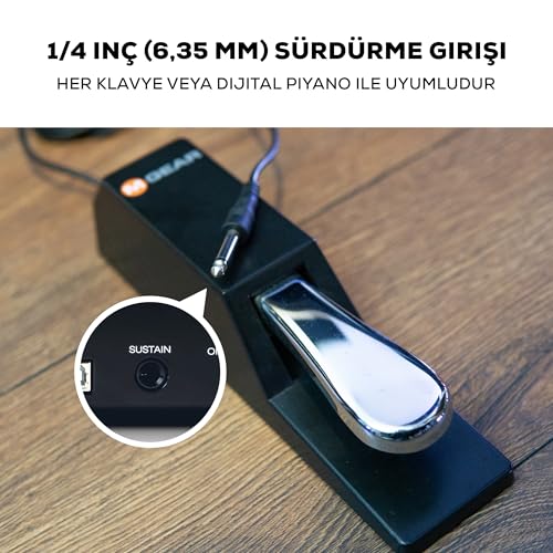 M-AUDIO SP-2 - Piyano Tipi Sustain Pedal, MIDI Klavyeler, Dijital Piyanolar, Elektronik Klavyeler ve Daha Fazlası için Ideal Aksesuar