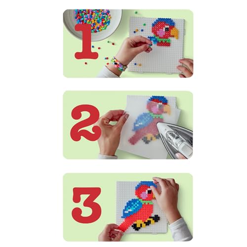 Hama Boncuk 207-54 ütü boncuğu torbası, yakl. 1.000 renkli midi el işi boncuğu, 5 mm çapında, parıltılı karışım, büyükler ve küçükler için yaratıcı el işi eğlencesi