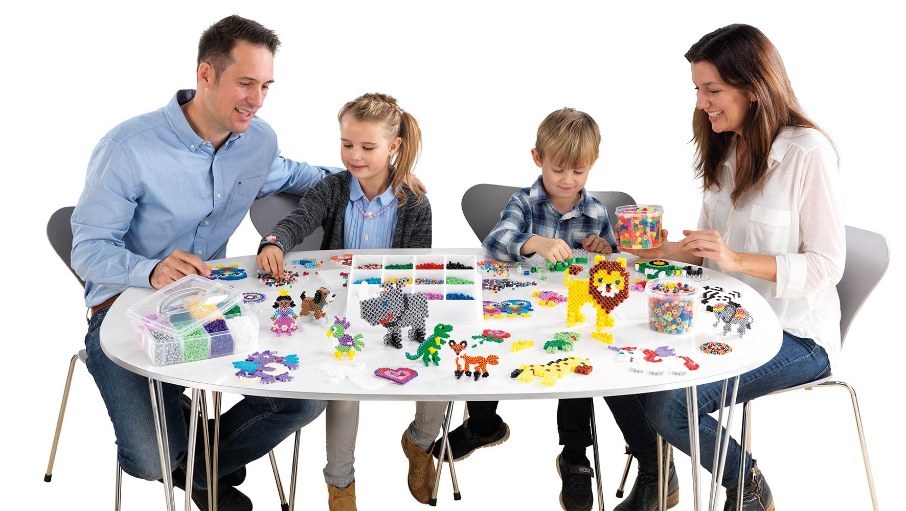 Hama Boncuk 207-54 ütü boncuğu torbası, yakl. 1.000 renkli midi el işi boncuğu, 5 mm çapında, parıltılı karışım, büyükler ve küçükler için yaratıcı el işi eğlencesi