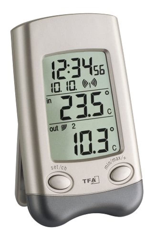 Tfa Tfa30.3016.54 Wave Telsiz Termometre, Siyah