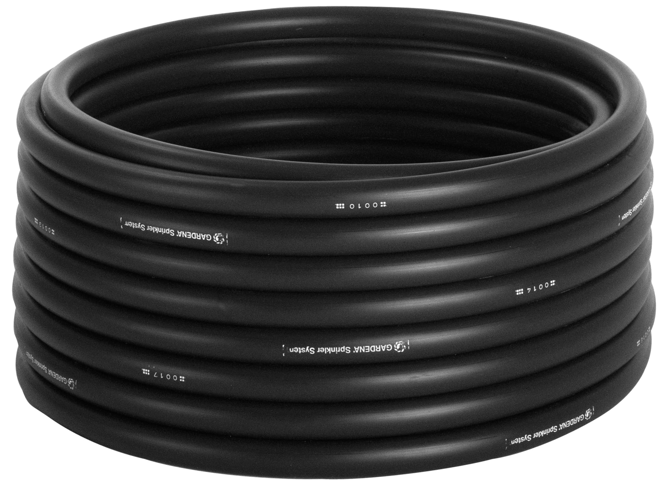 Gardena Yağmurlama sistemi döşeme borusu: Gardena fıskiye sistemi ve boru hattı için merkezi besleme hattı, alt ve üst zemine döşenebilir, dış çap 25 mm, 50 m rulo (2701-20), siyah