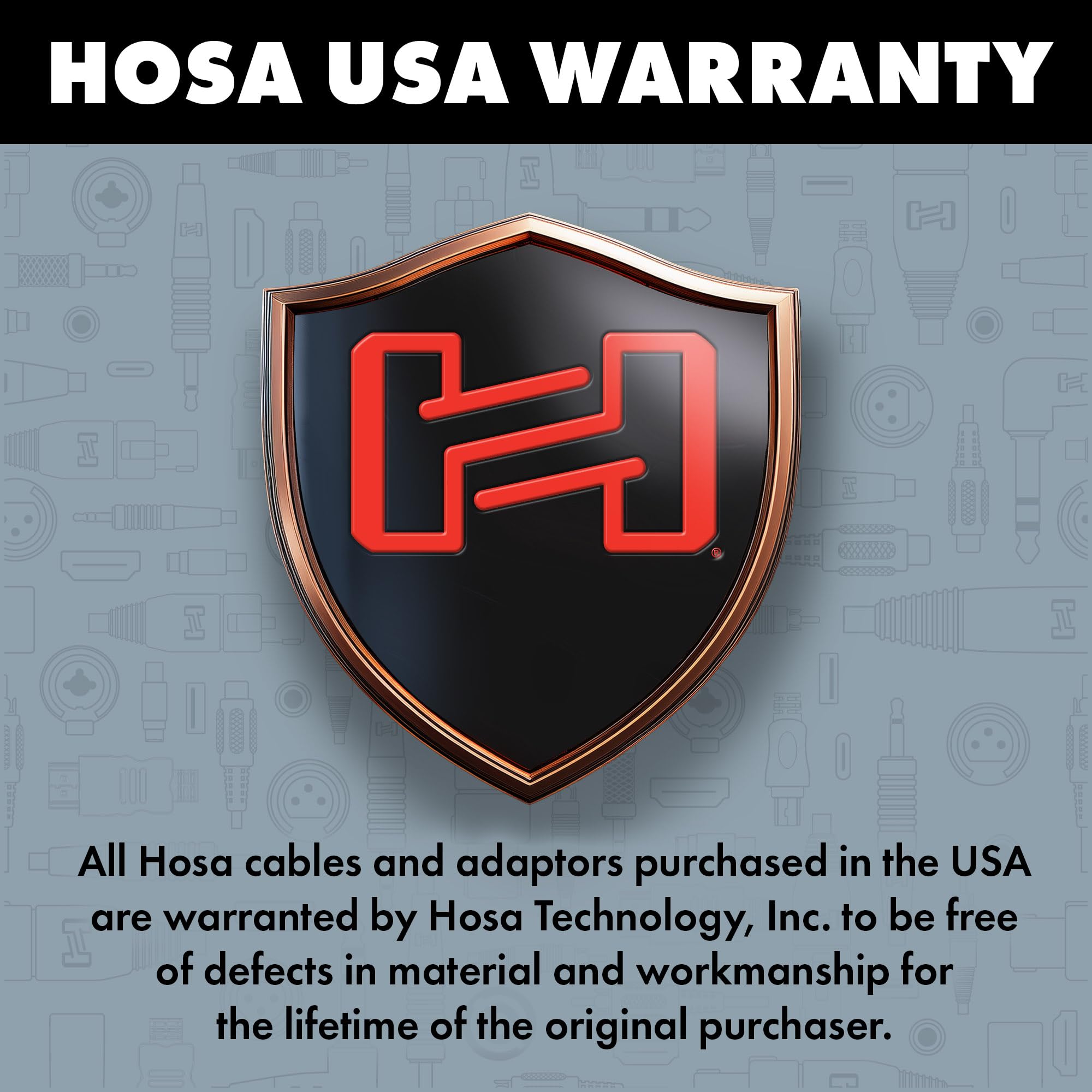 Hosa 3.5 mm TRS (F) - 1/4 inç TRS (M) Kulaklık Adaptör Kablosu, 7.5 m (MHE-325)