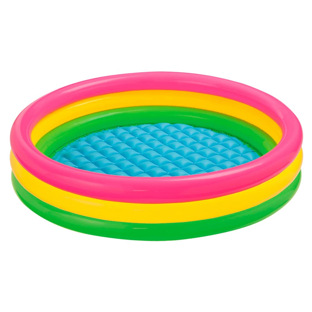 Intex 57412 Renkli Şişme Taban 3 Bölme Havuz 114 cm, su sporları, plaj malzemesi, şişme ürün, yüzme aksesuarı, kamp, dalış, güvenlik